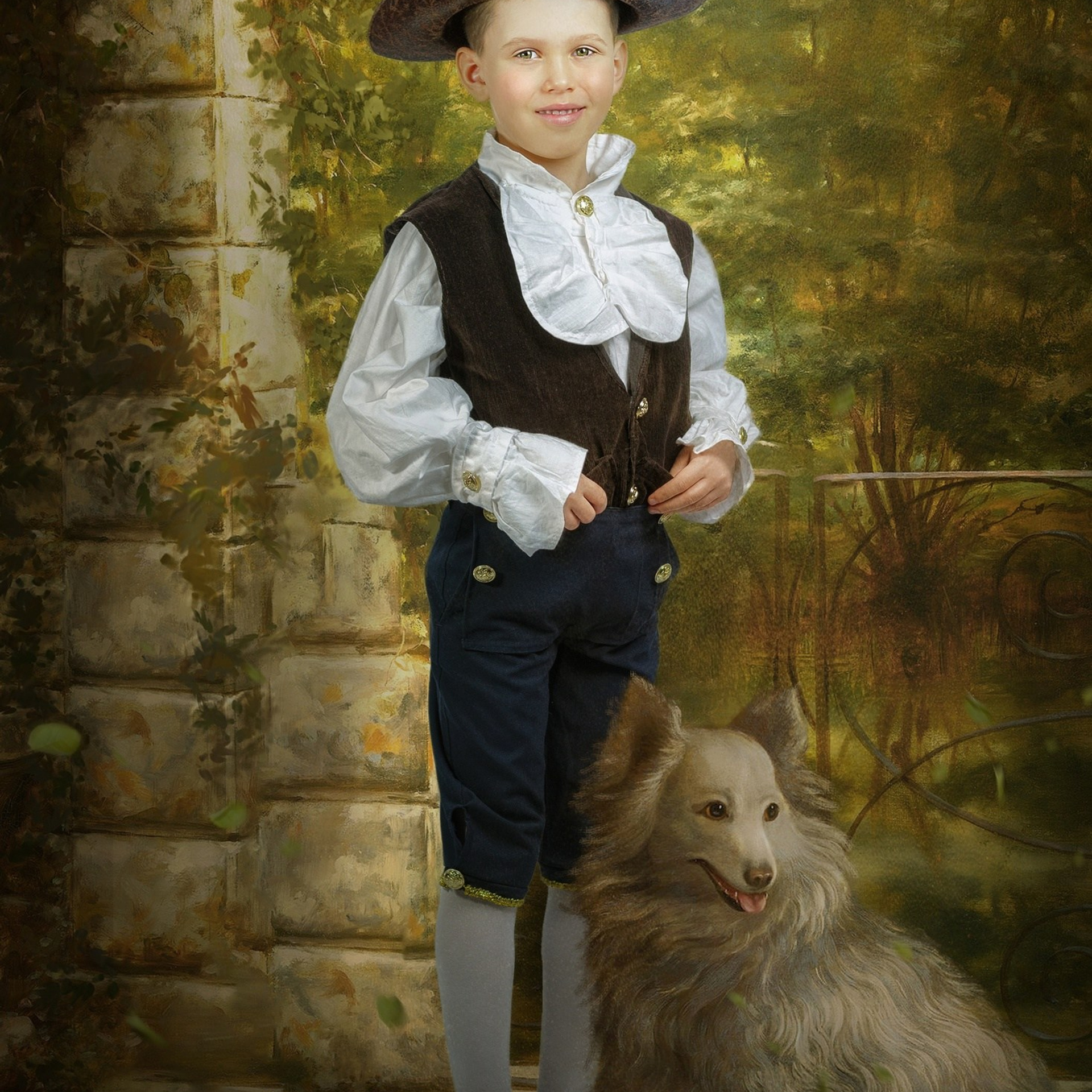 Костюма мальчика XVIII века:🔔Размеры:🎩Шляпа - охват головы 52-56 см.👔Рубашка - 134 -140 размер.👖Кюлоты (штаны) - длина 46 см.,пояс регулируется (128-134).👕Жилетка - длина 52 см.; ширина 40 см. (134-140);👞Туфли - Лоферы IZZY SHOES кожаные 34 размер (размер ступни 21,5 - 22 см.).🧦Колготки - 40 Den, 128-134 размер.〰Полный комплект подходит ребенку от 128 до 134 размера.