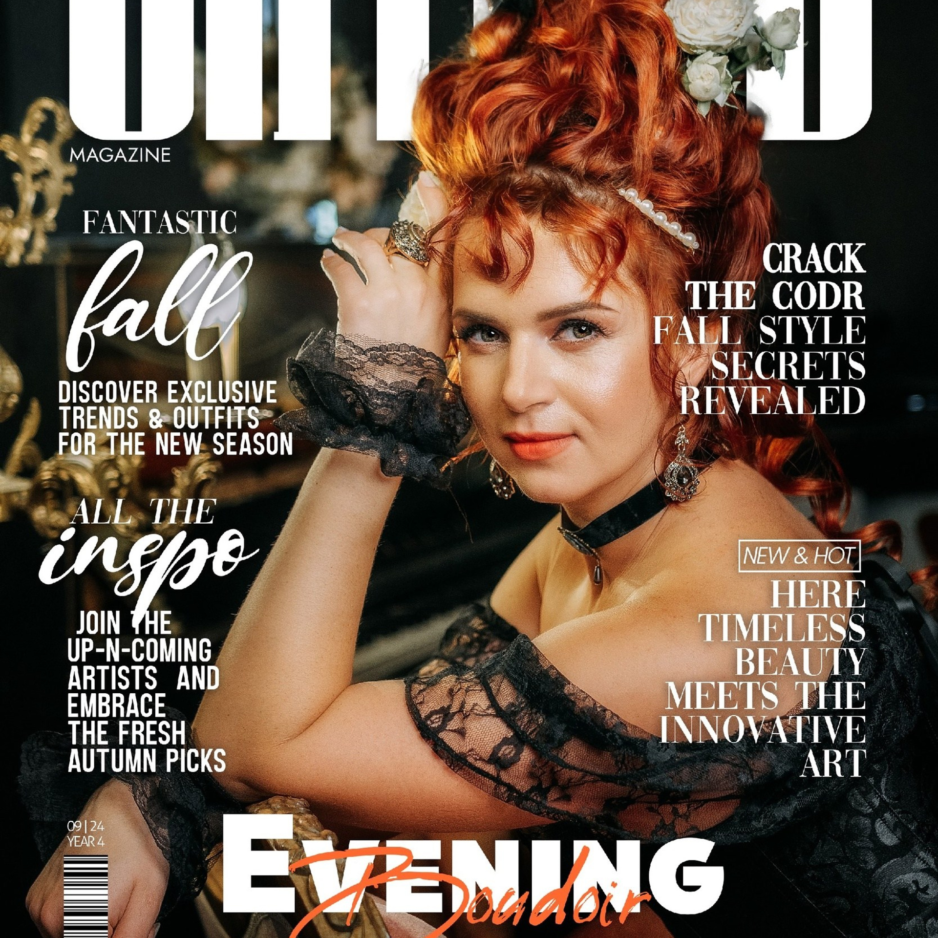 Обложка глянцевого журнал. Модель Наталья Козлова в элитном журнале"UNTOLD" (Афины, Греция).