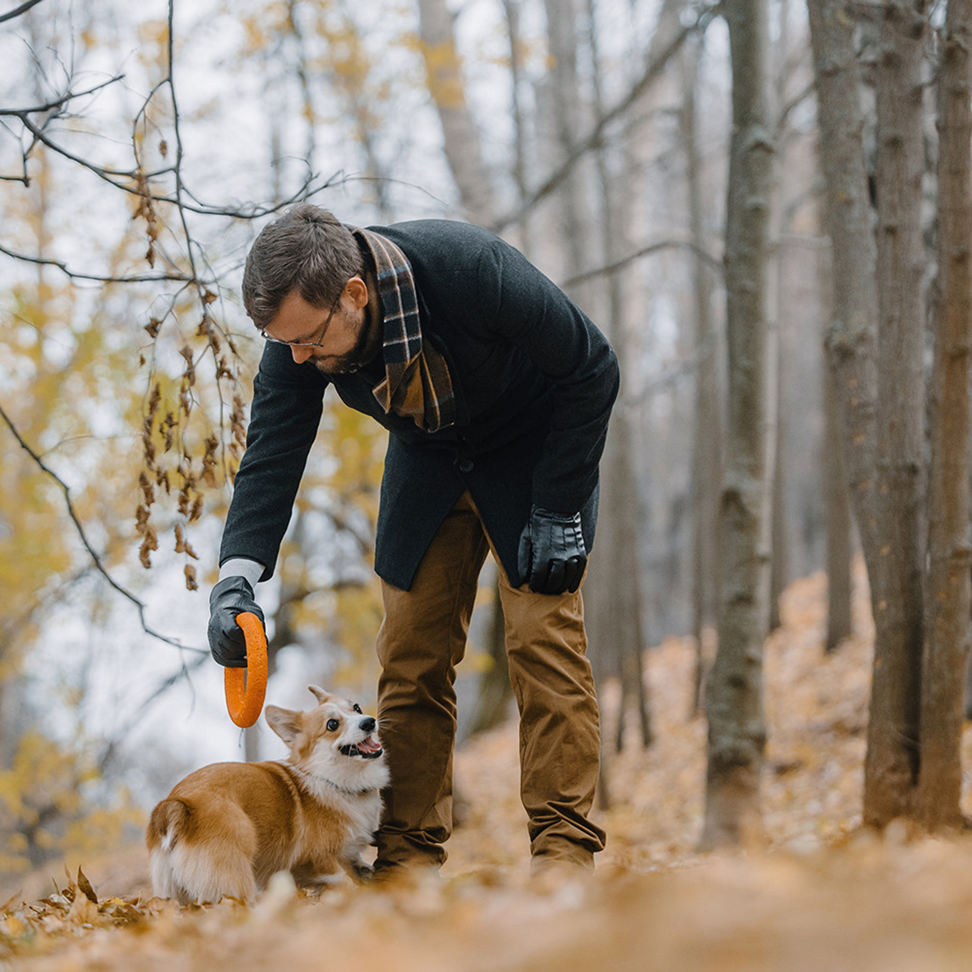Катя, Саша и корги Люси. Фотограф Анна Тюрина