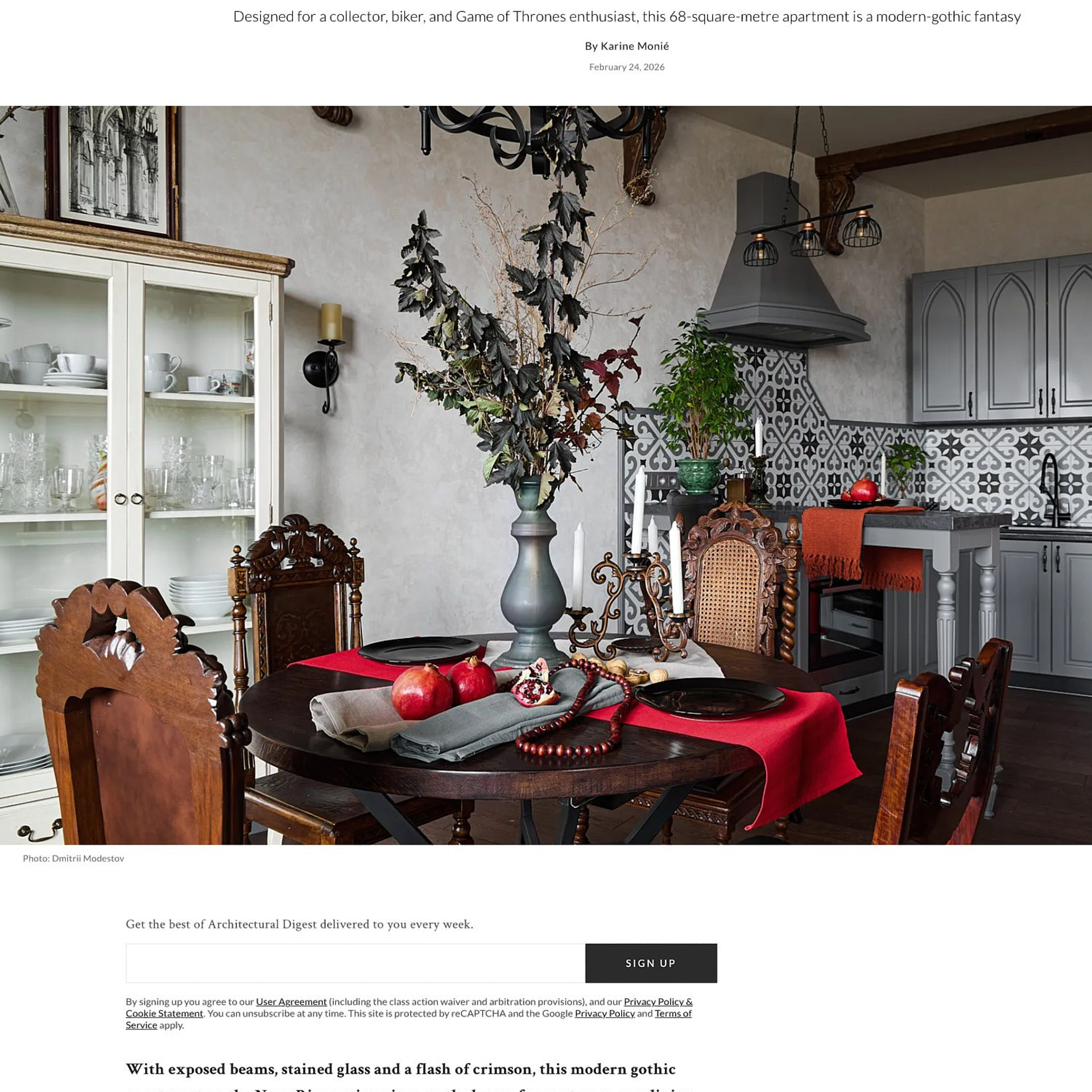 Publication in Architectural Digest AD Middle East