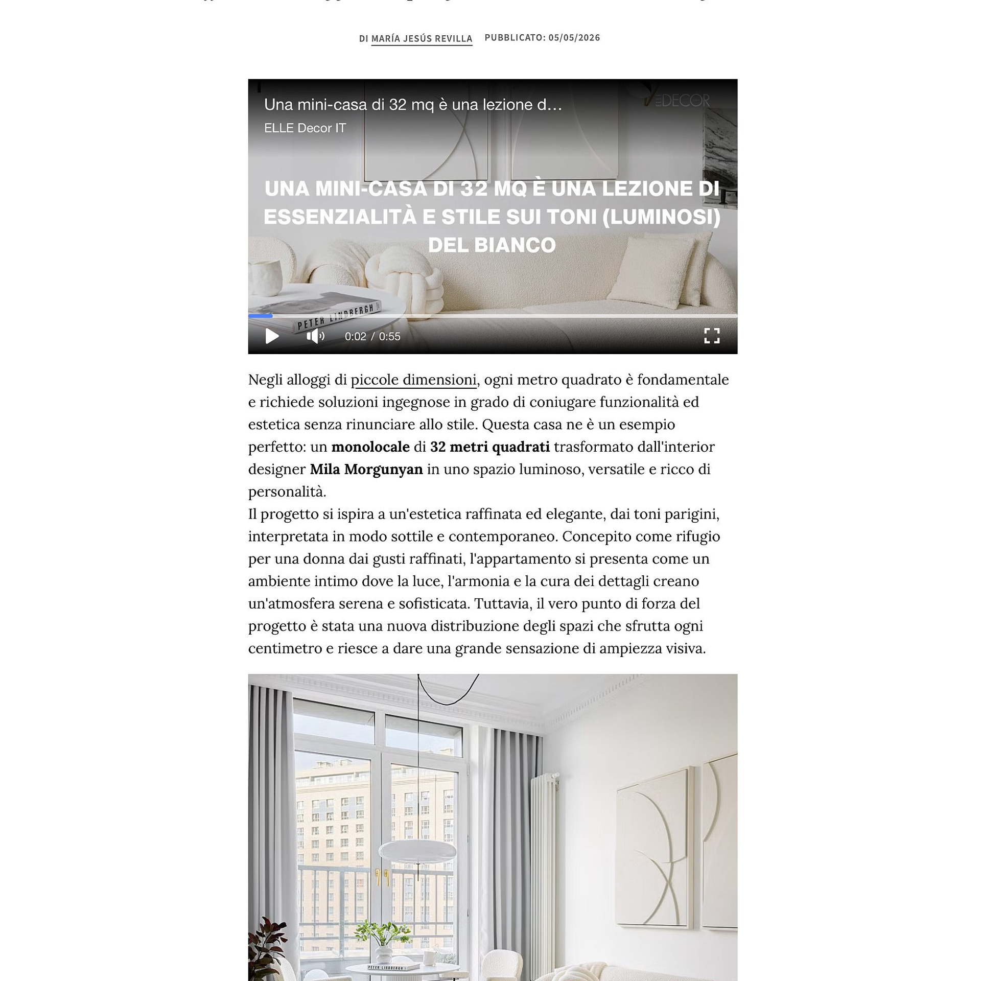 Publication in Elle DECOR Italia