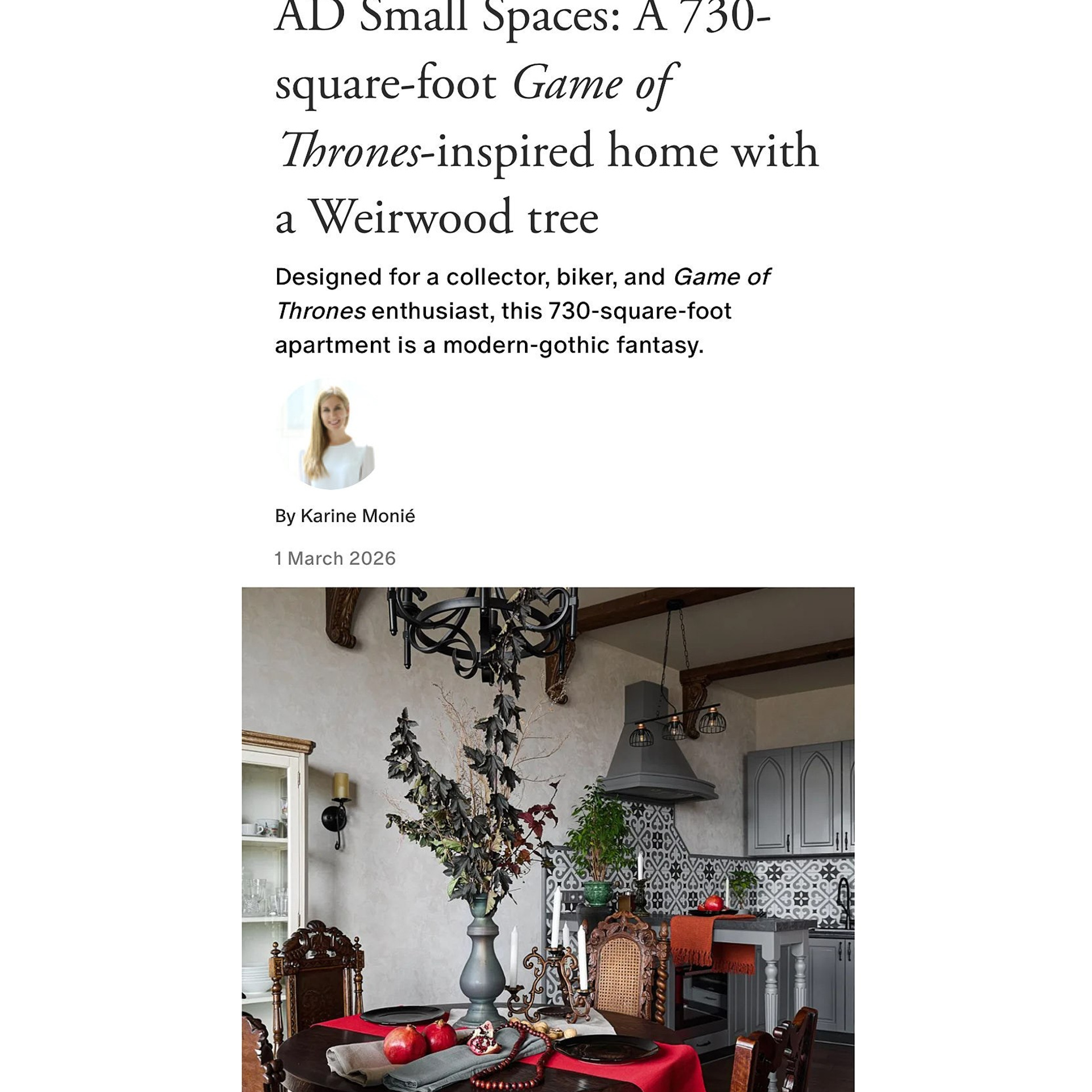 Publication in Architectural Digest AD India