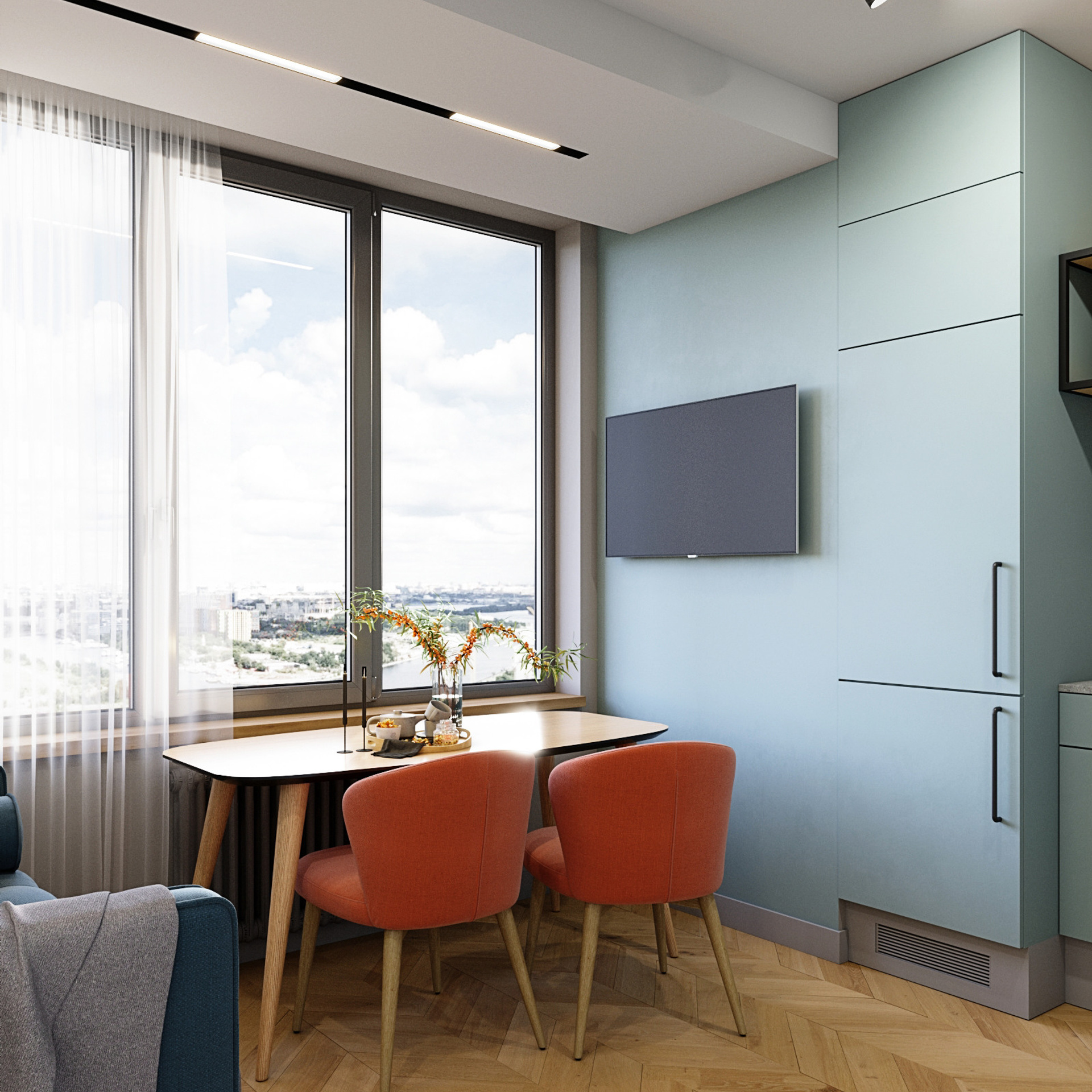 Иней. Квартира 35 м². Мастерская интерьеров Светланы Куксовой. Дизайн и реализация