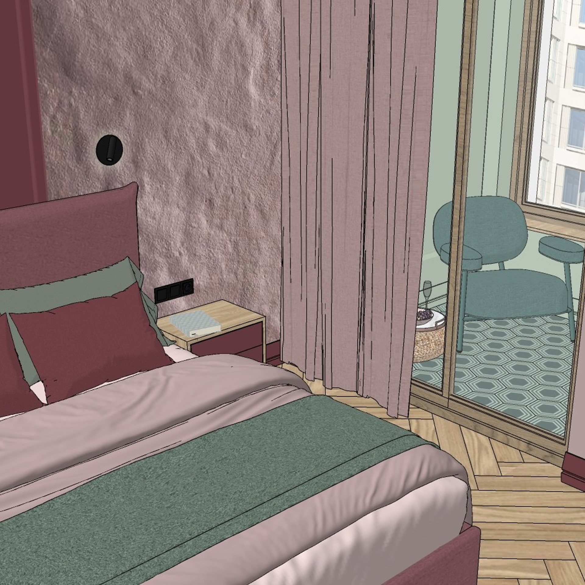 Эхин. Квартира 60 м² (эскизные визуализации). Мастерская интерьеров Светланы Куксовой. Дизайн и реализация