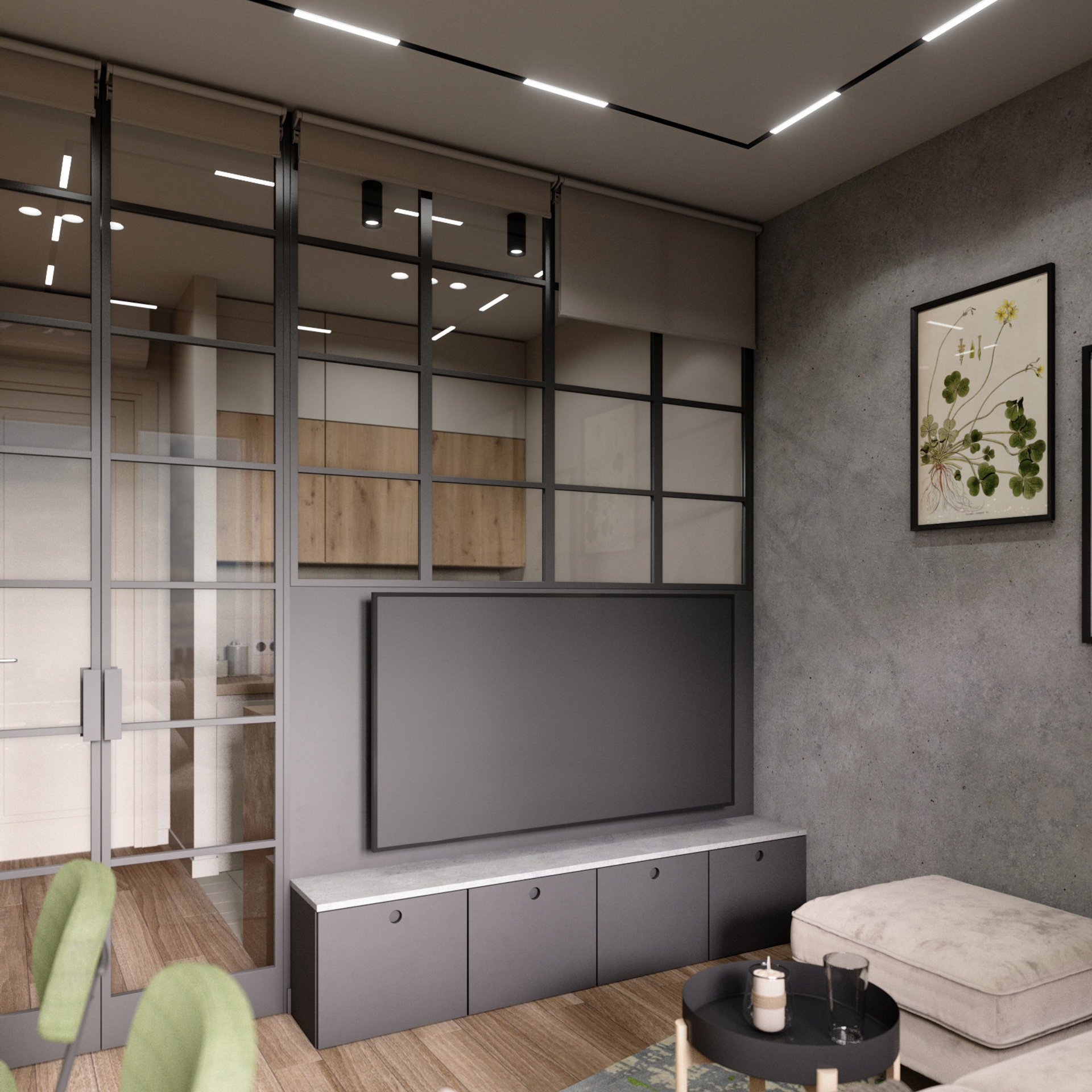 Клевер. Квартира 59 м². Мастерская интерьеров Светланы Куксовой. Дизайн и реализация