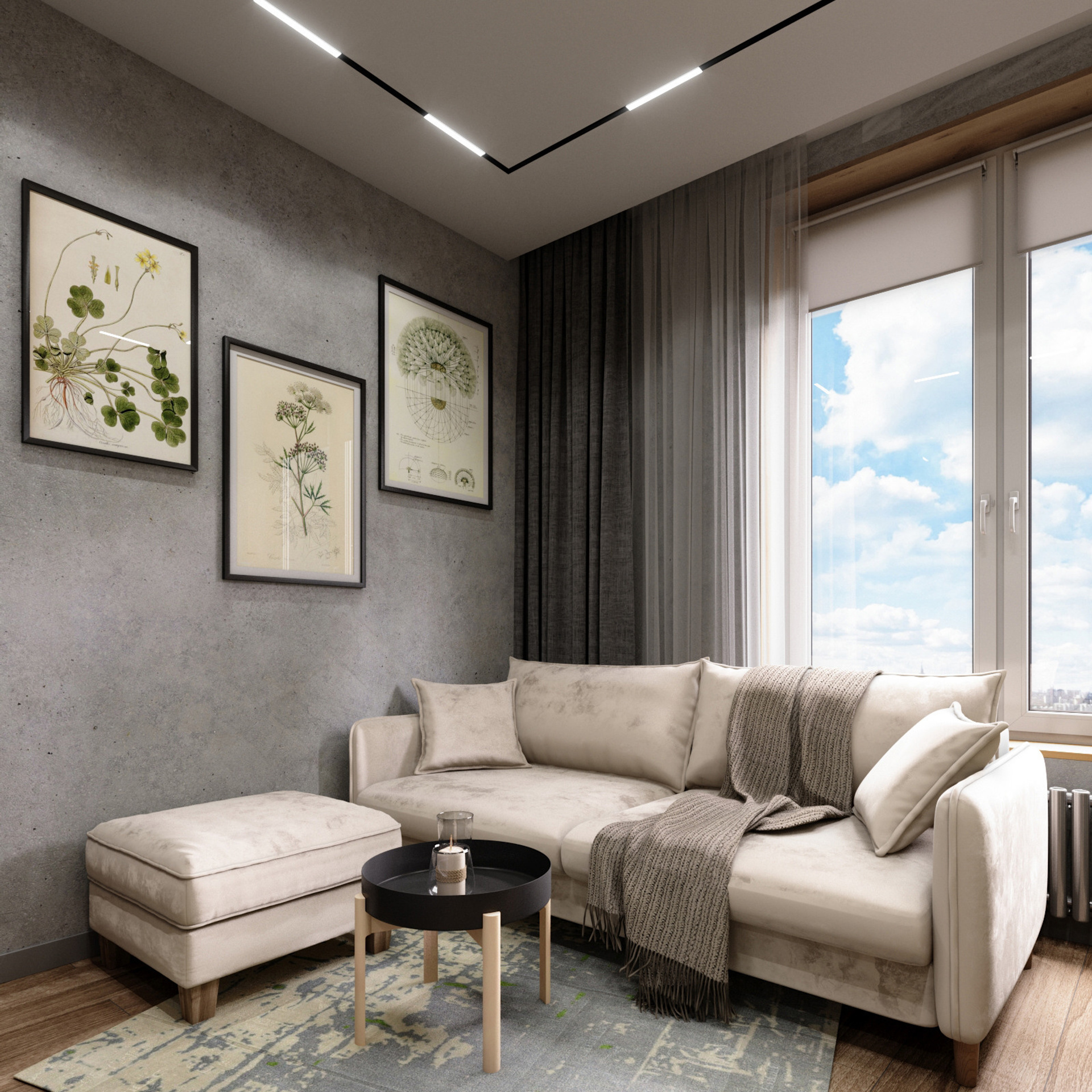 Клевер. Квартира 59 м². Мастерская интерьеров Светланы Куксовой. Дизайн и реализация