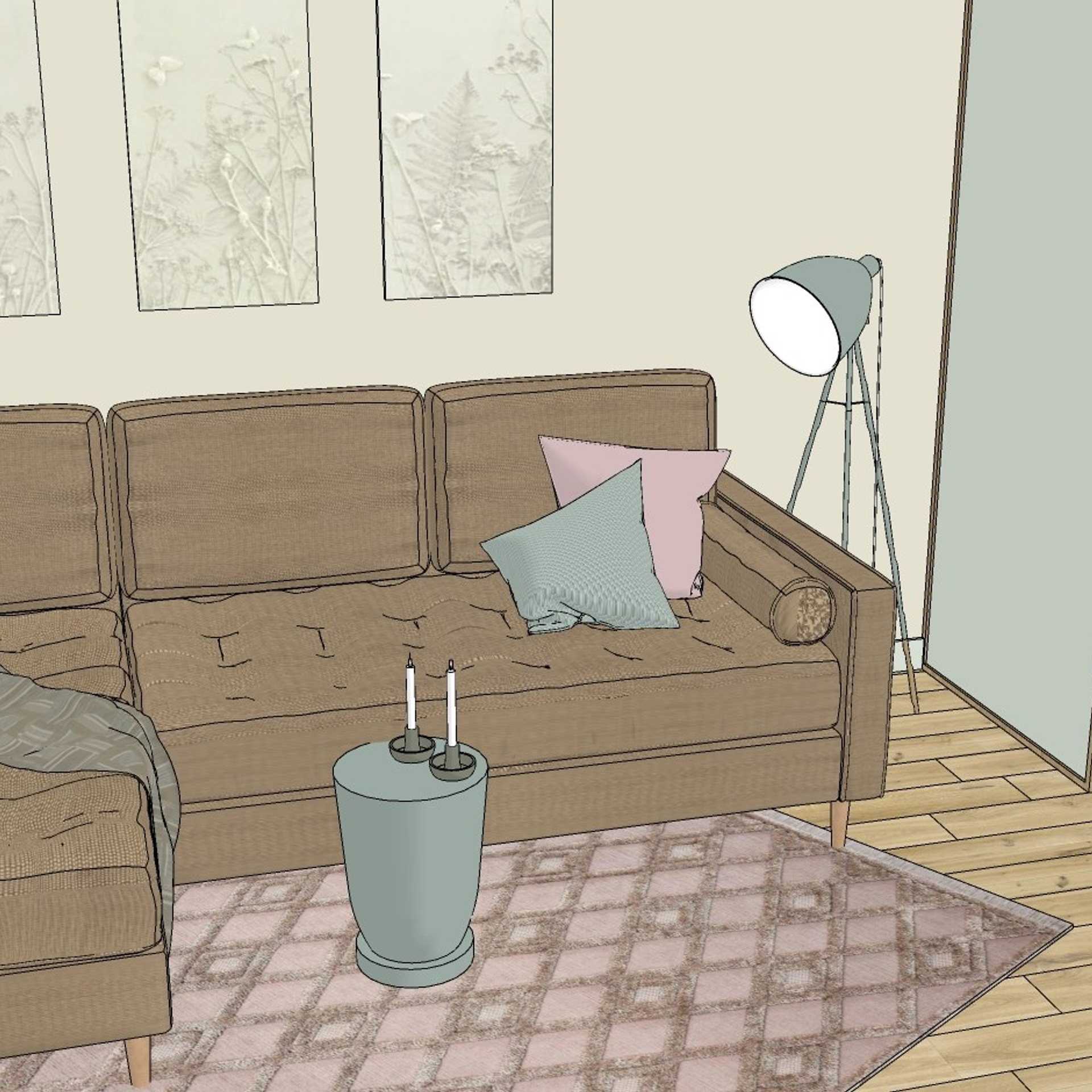 Гербарий. Квартира 96 м². Мастерская интерьеров Светланы Куксовой. Дизайн и реализация