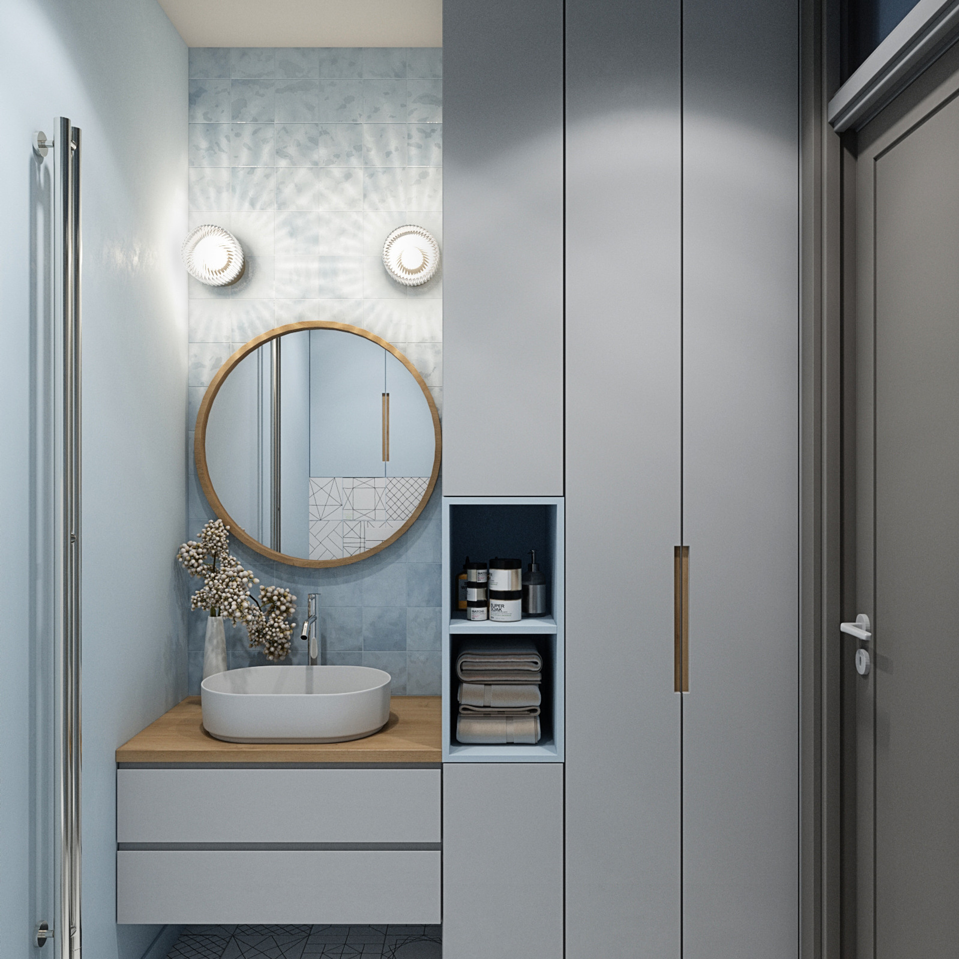 Иней. Квартира 35 м². Мастерская интерьеров Светланы Куксовой. Дизайн и реализация