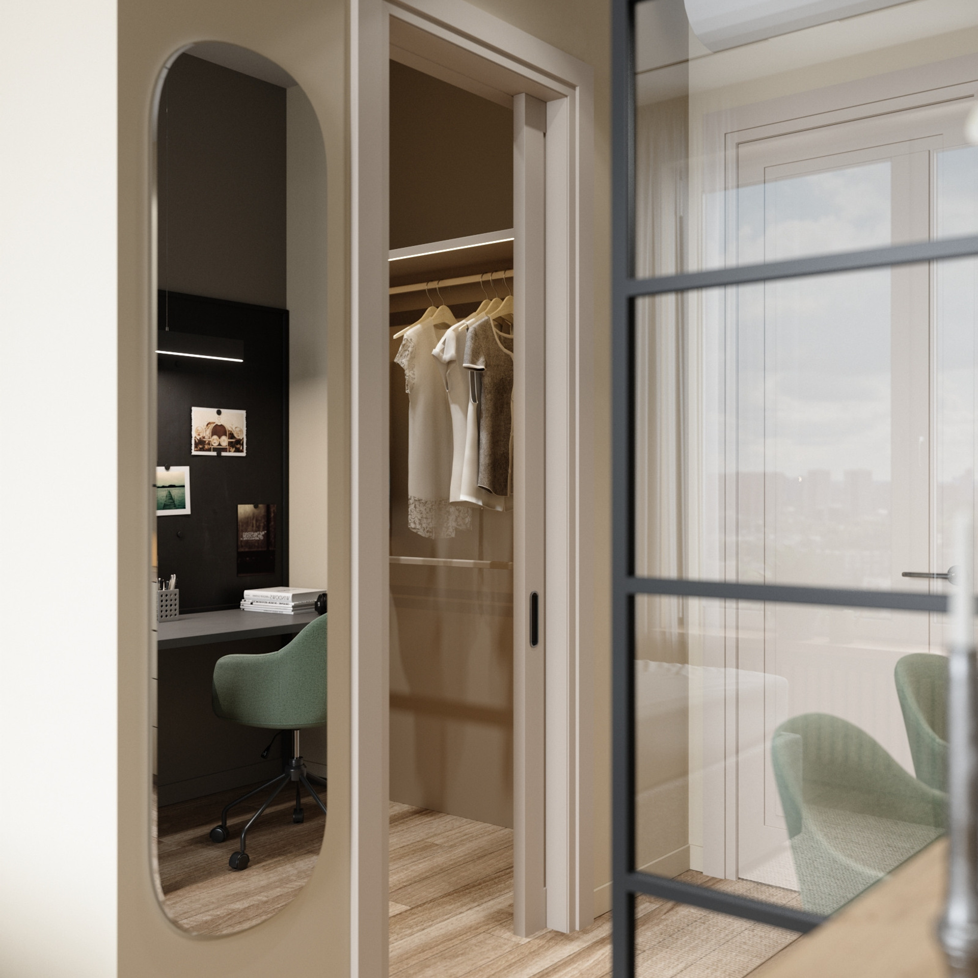 Клевер. Квартира 59 м². Мастерская интерьеров Светланы Куксовой. Дизайн и реализация