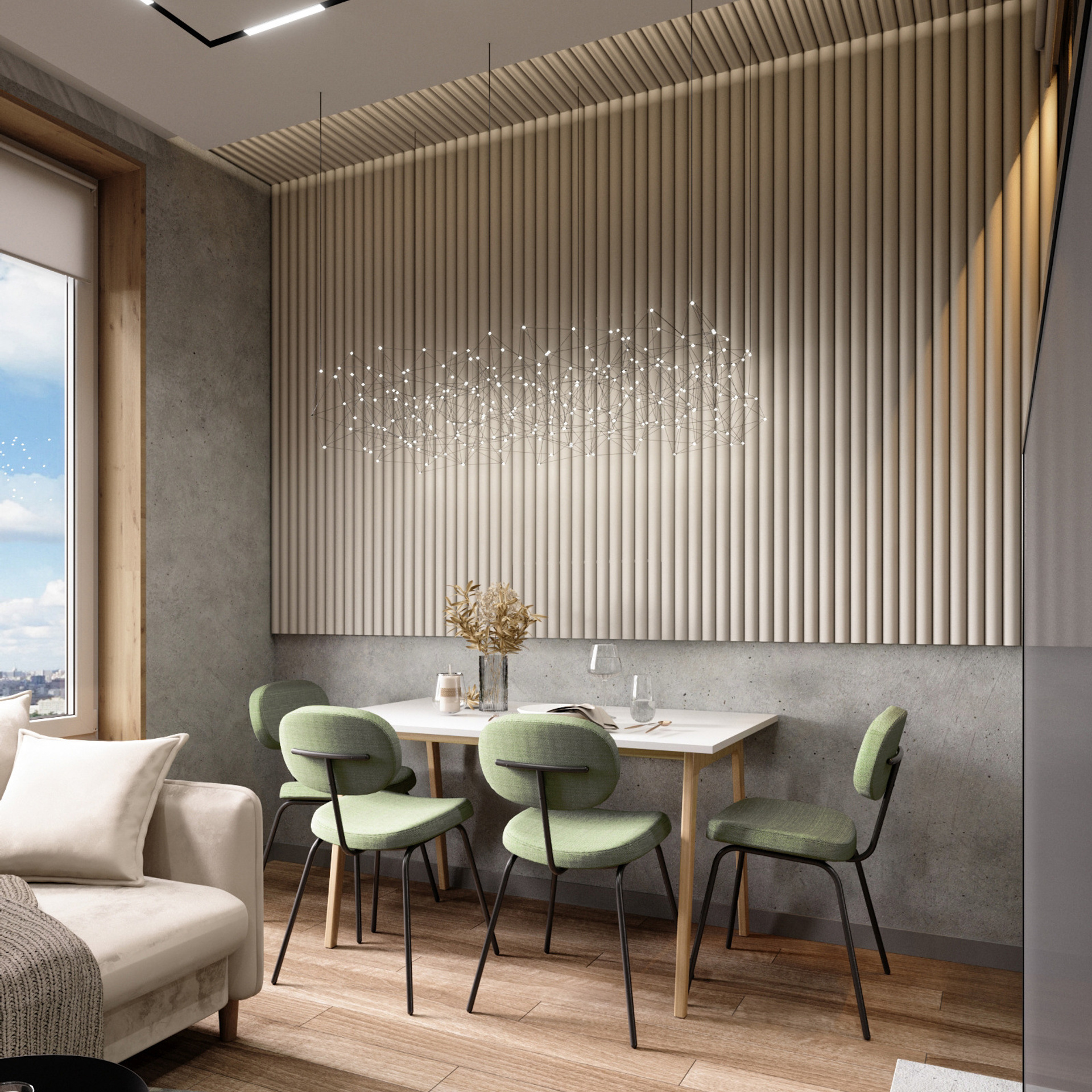 Клевер. Квартира 59 м². Мастерская интерьеров Светланы Куксовой. Дизайн и реализация