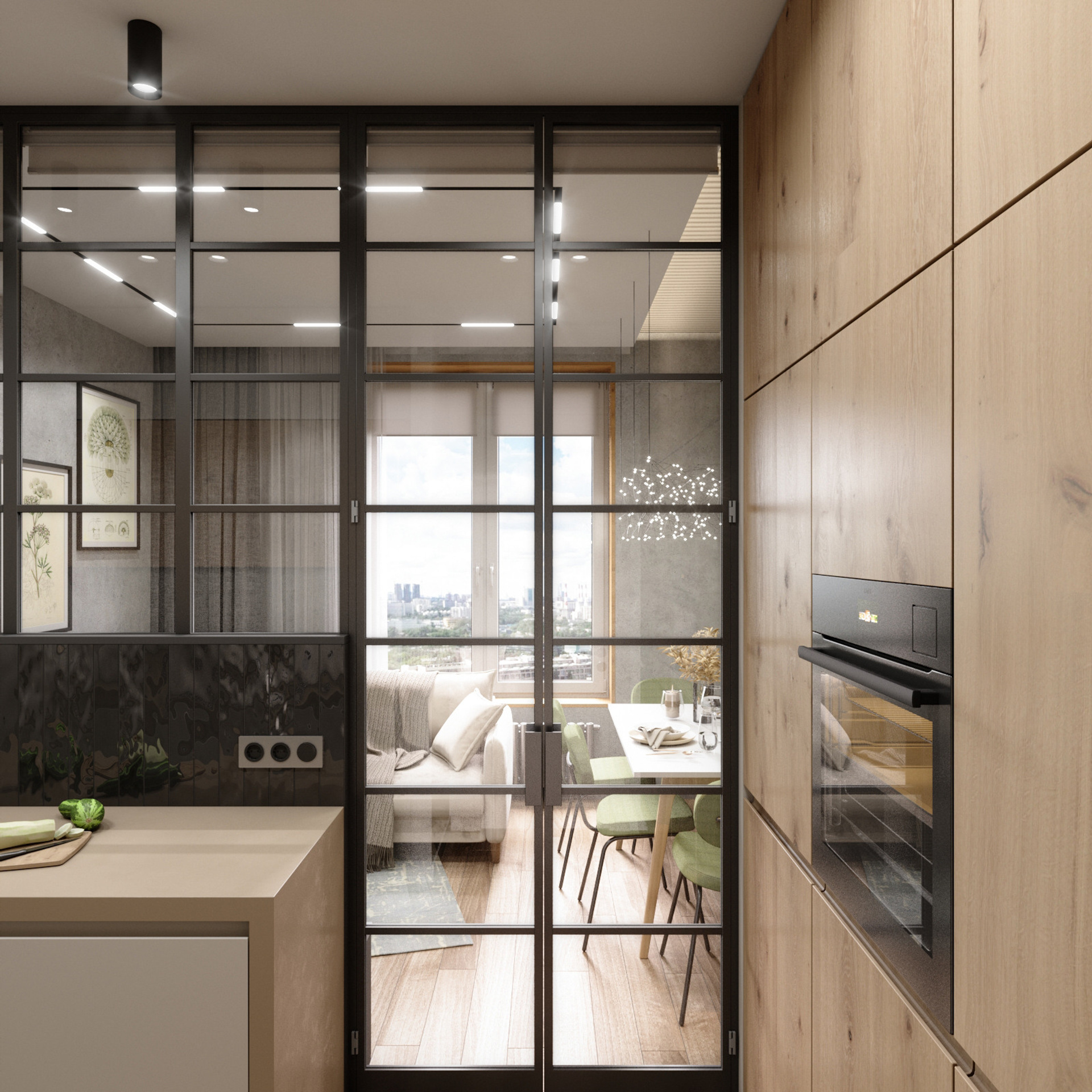 Клевер. Квартира 59 м². Мастерская интерьеров Светланы Куксовой. Дизайн и реализация