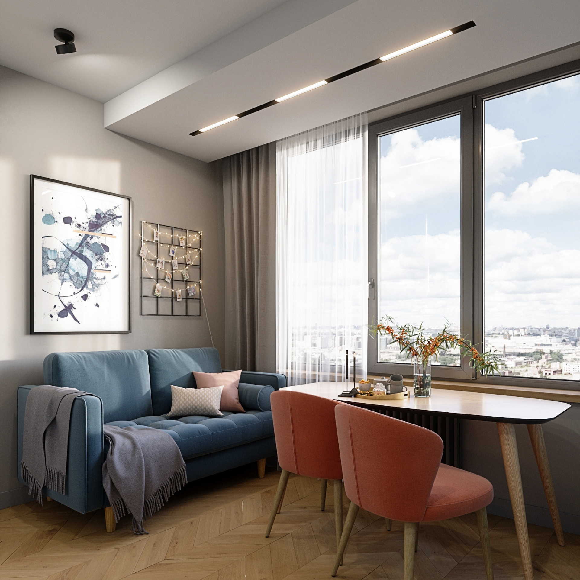 Иней. Квартира 35 м². Мастерская интерьеров Светланы Куксовой. Дизайн и реализация