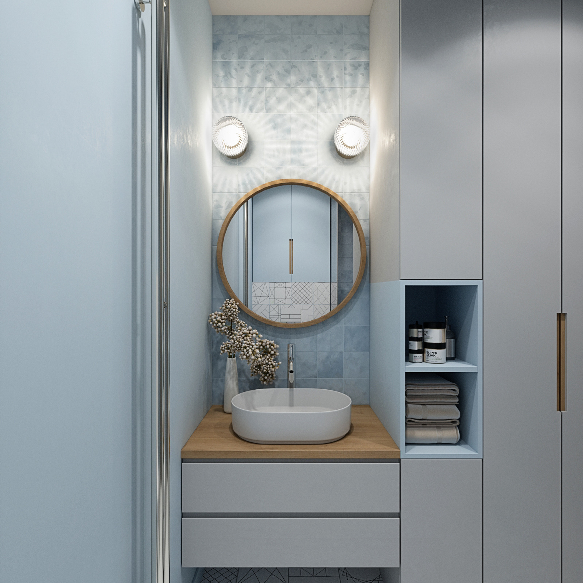 Иней. Квартира 35 м². Мастерская интерьеров Светланы Куксовой. Дизайн и реализация