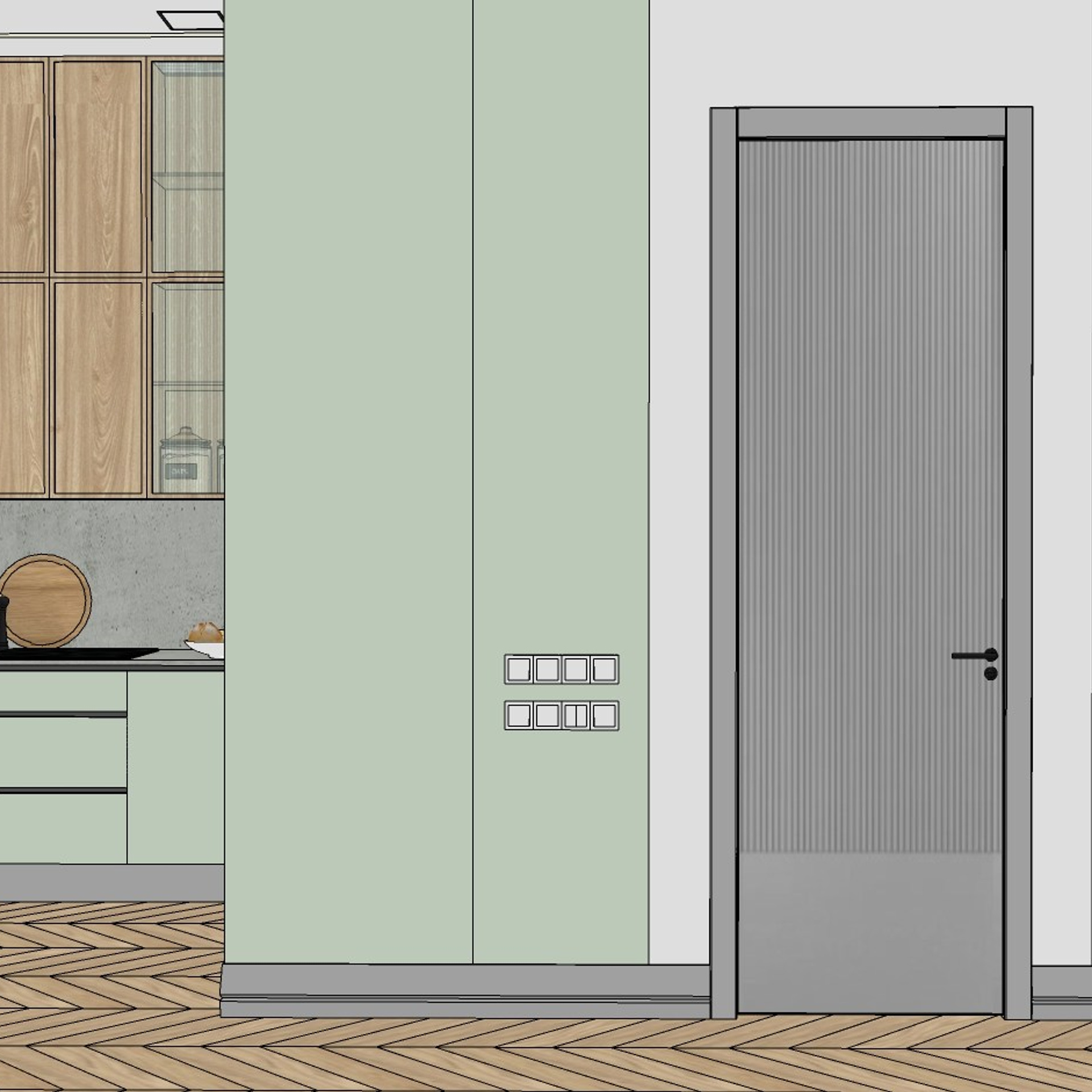 Эхин. Квартира 60 м² (эскизные визуализации). Мастерская интерьеров Светланы Куксовой. Дизайн и реализация