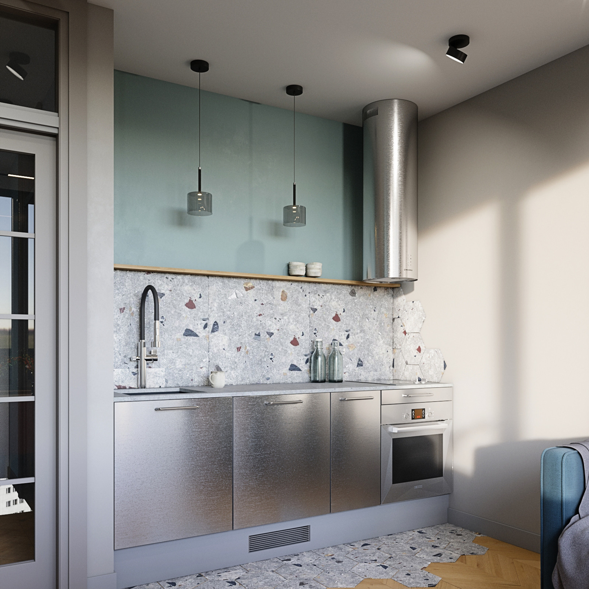 Иней. Квартира 35 м². Мастерская интерьеров Светланы Куксовой. Дизайн и реализация