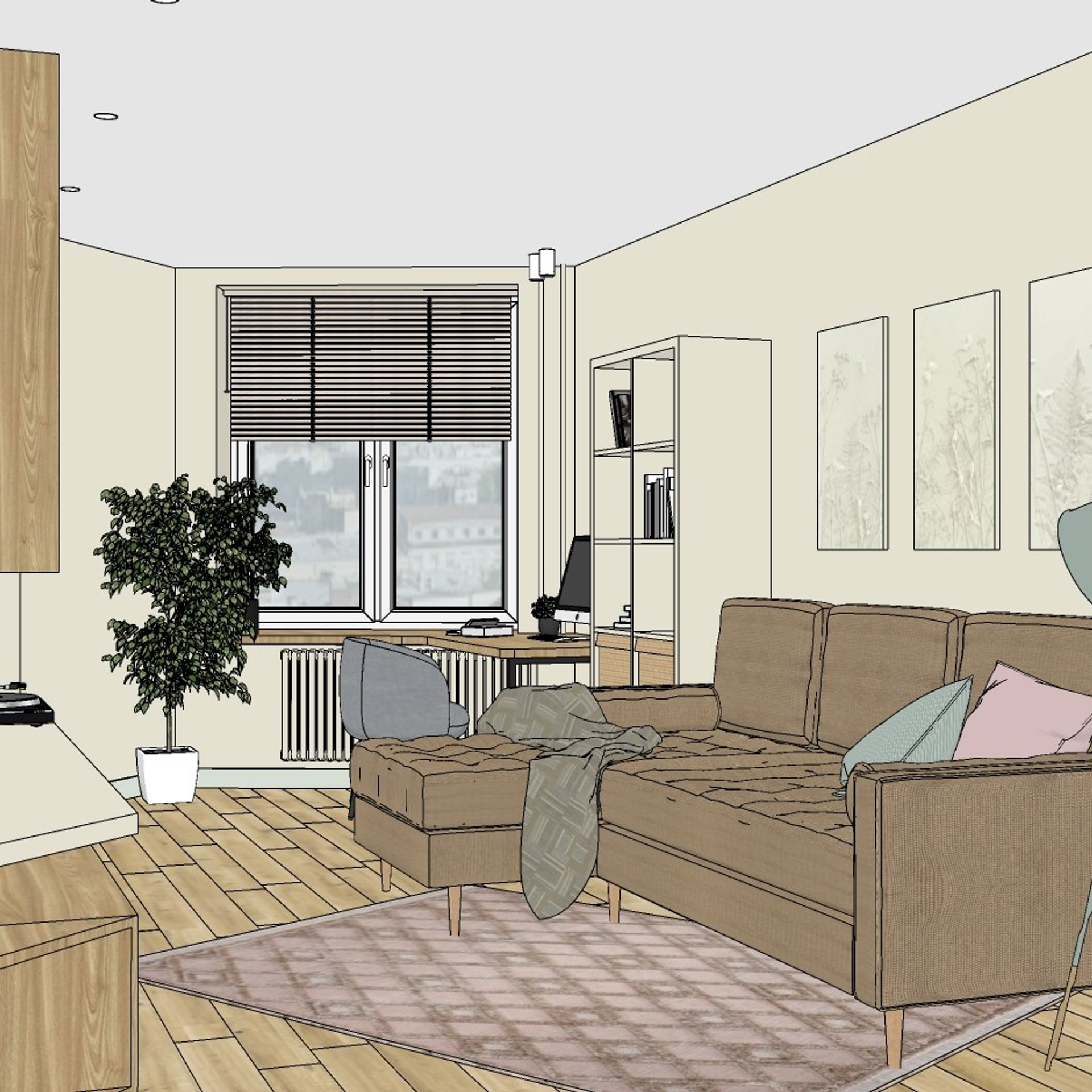 Гербарий. Квартира 96 м². Мастерская интерьеров Светланы Куксовой. Дизайн и реализация