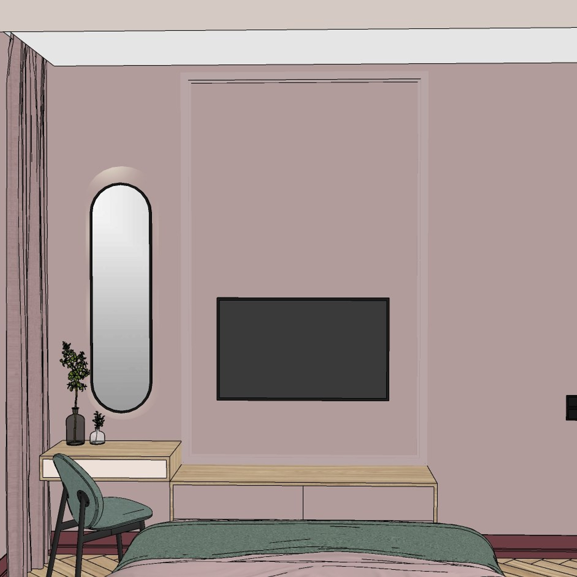 Эхин. Квартира 60 м² (эскизные визуализации). Мастерская интерьеров Светланы Куксовой. Дизайн и реализация