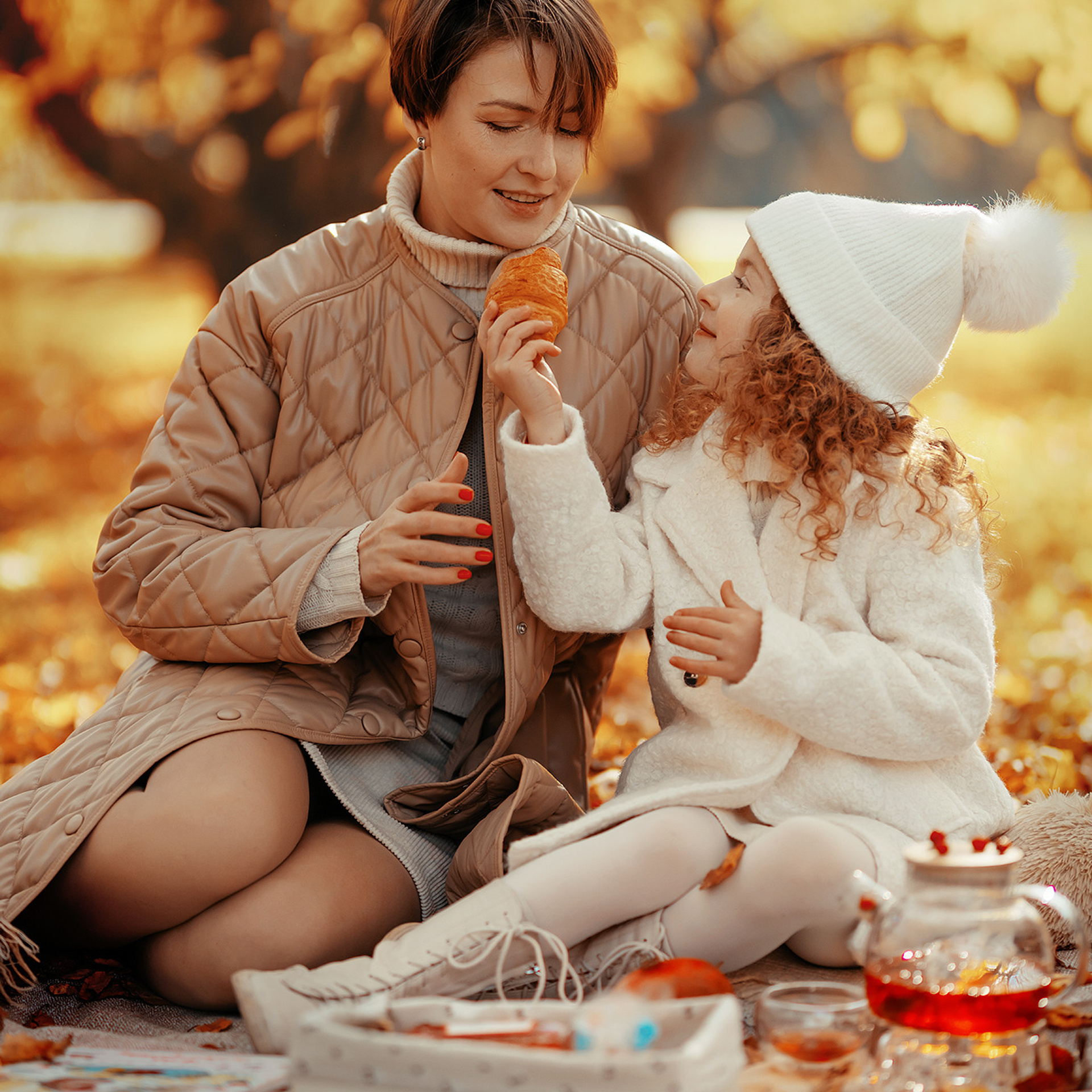 Детская фотосъемка в парке, пикник, семейная фотосъемка