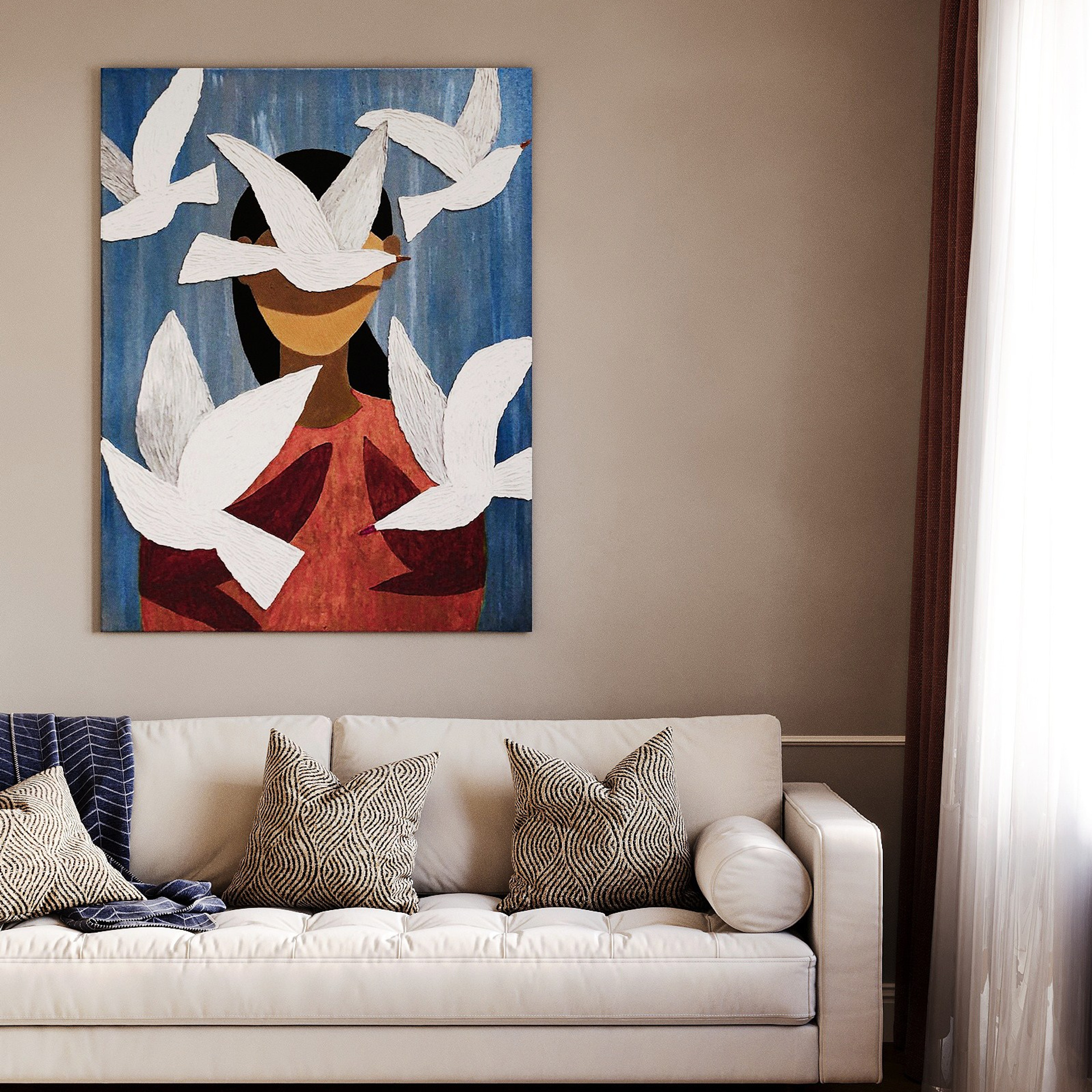 Визуализация яркой квартиры