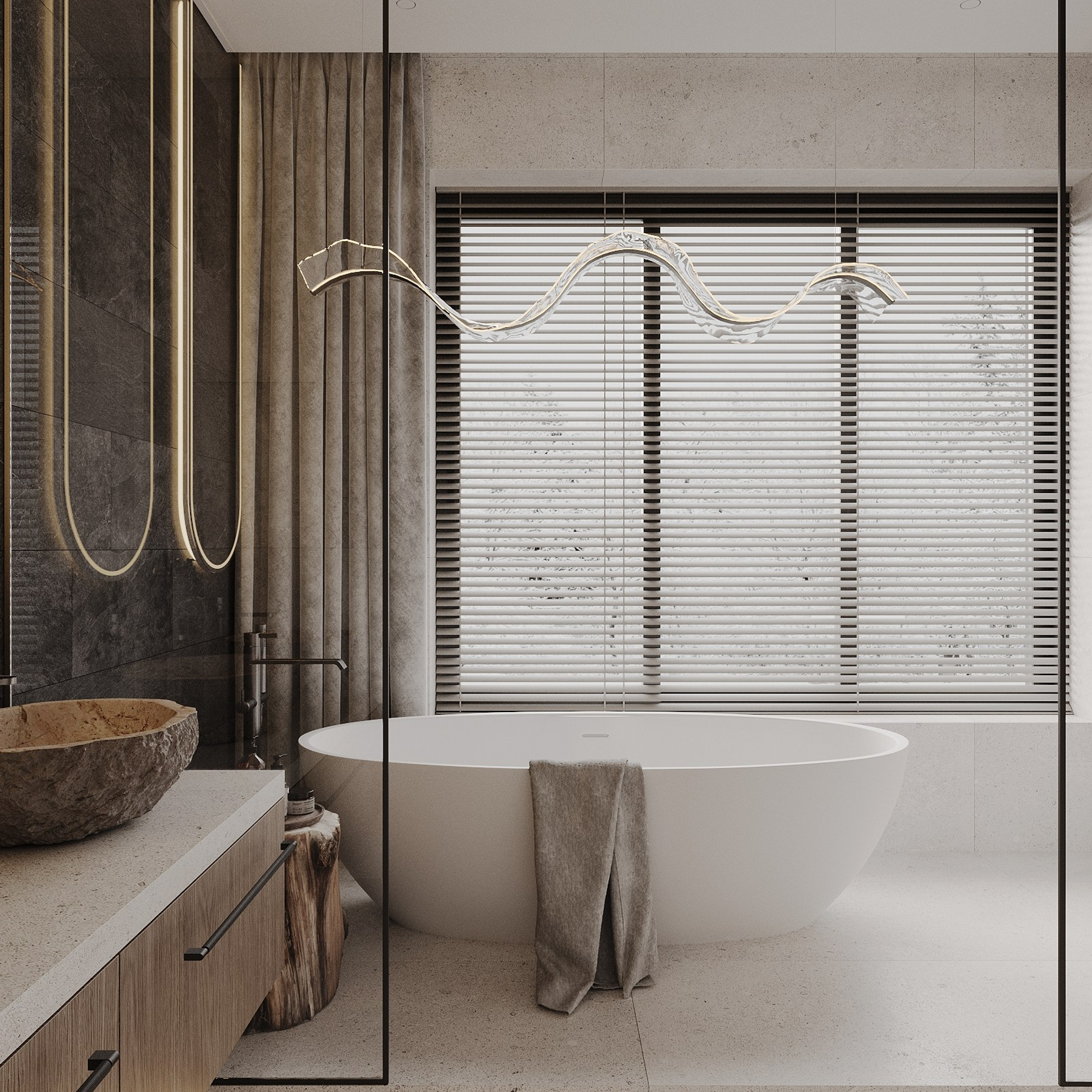 Ванная в загородном доме