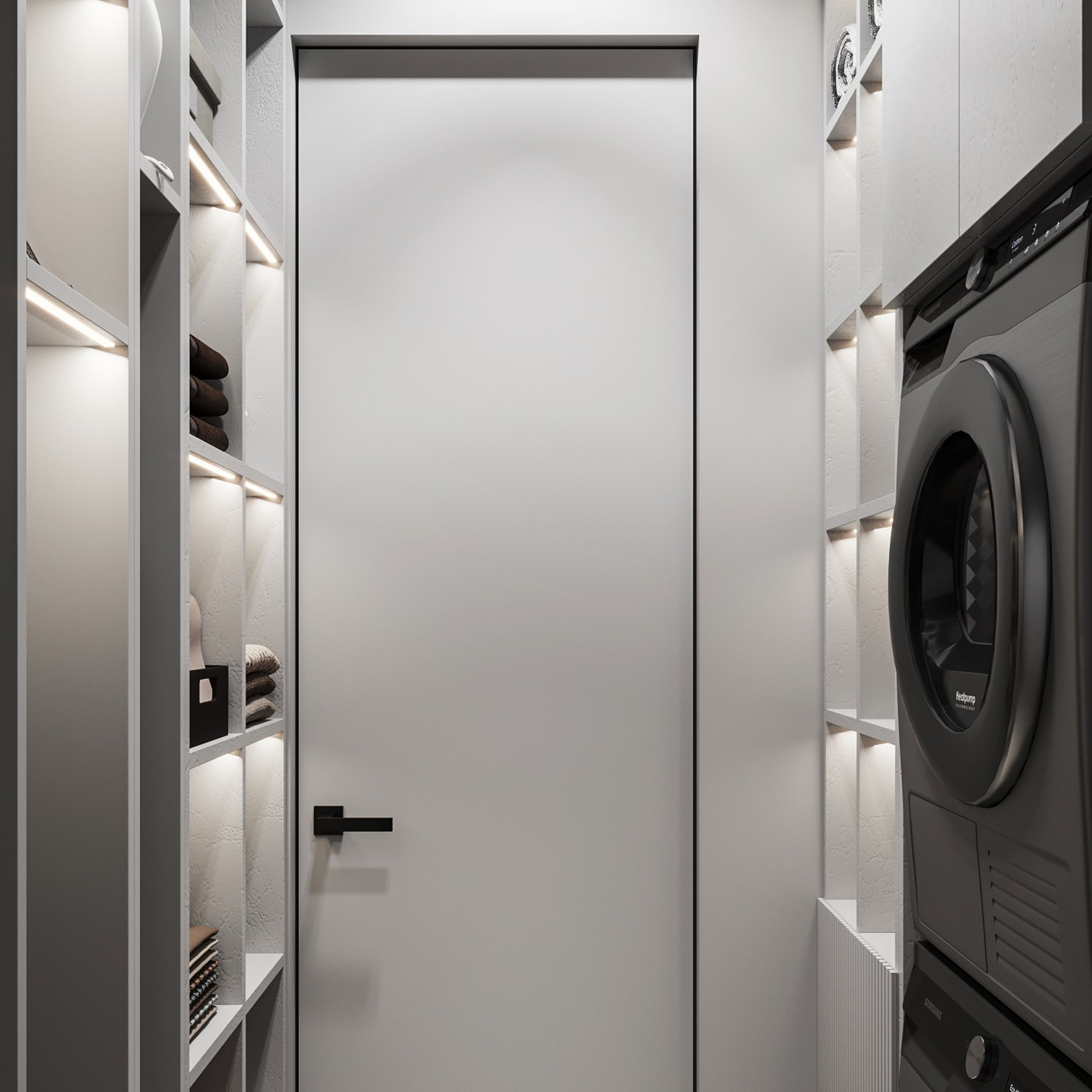 Гардеробная с постирочной зоной и её наполнение. LAW.DES / ДИЗАЙНЕР ИНТЕРЬЕРОВ
