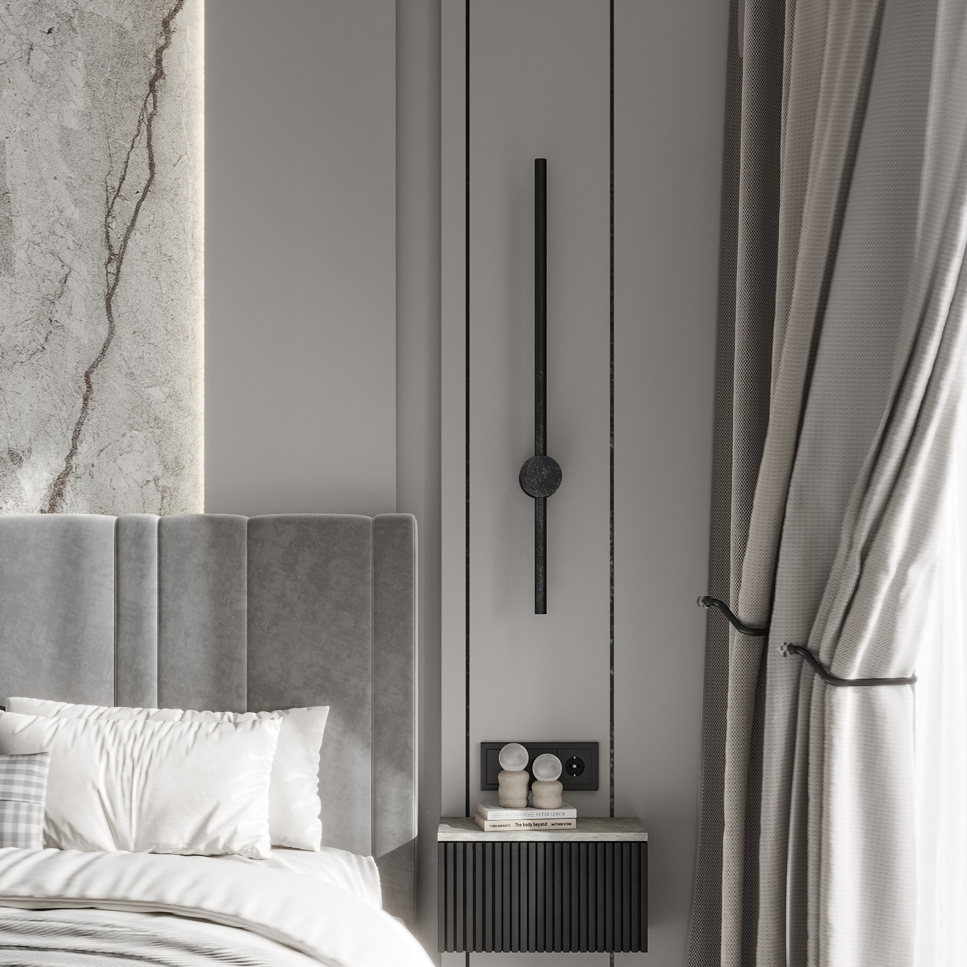 Спальня с функциональной ТВ зоной. LAW.DES / ДИЗАЙНЕР ИНТЕРЬЕРОВ