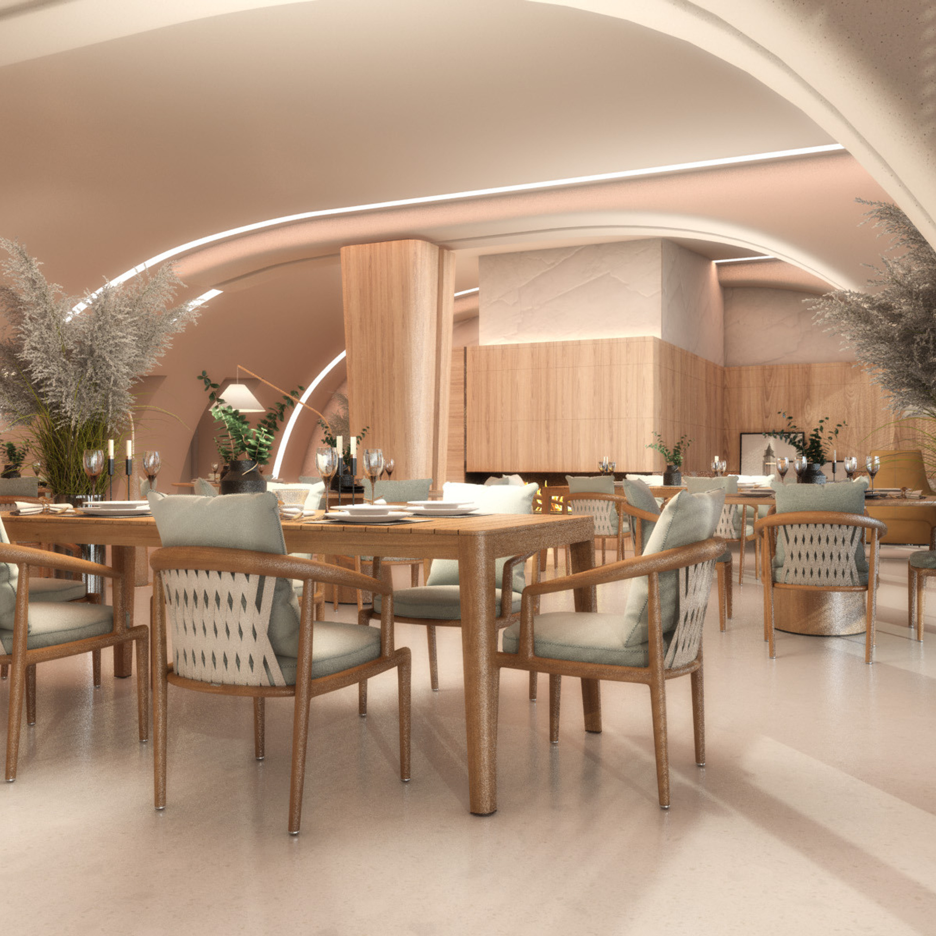 ЭСКИЗЫ ИНТЕРЬЕРА РЕСТОРАНА