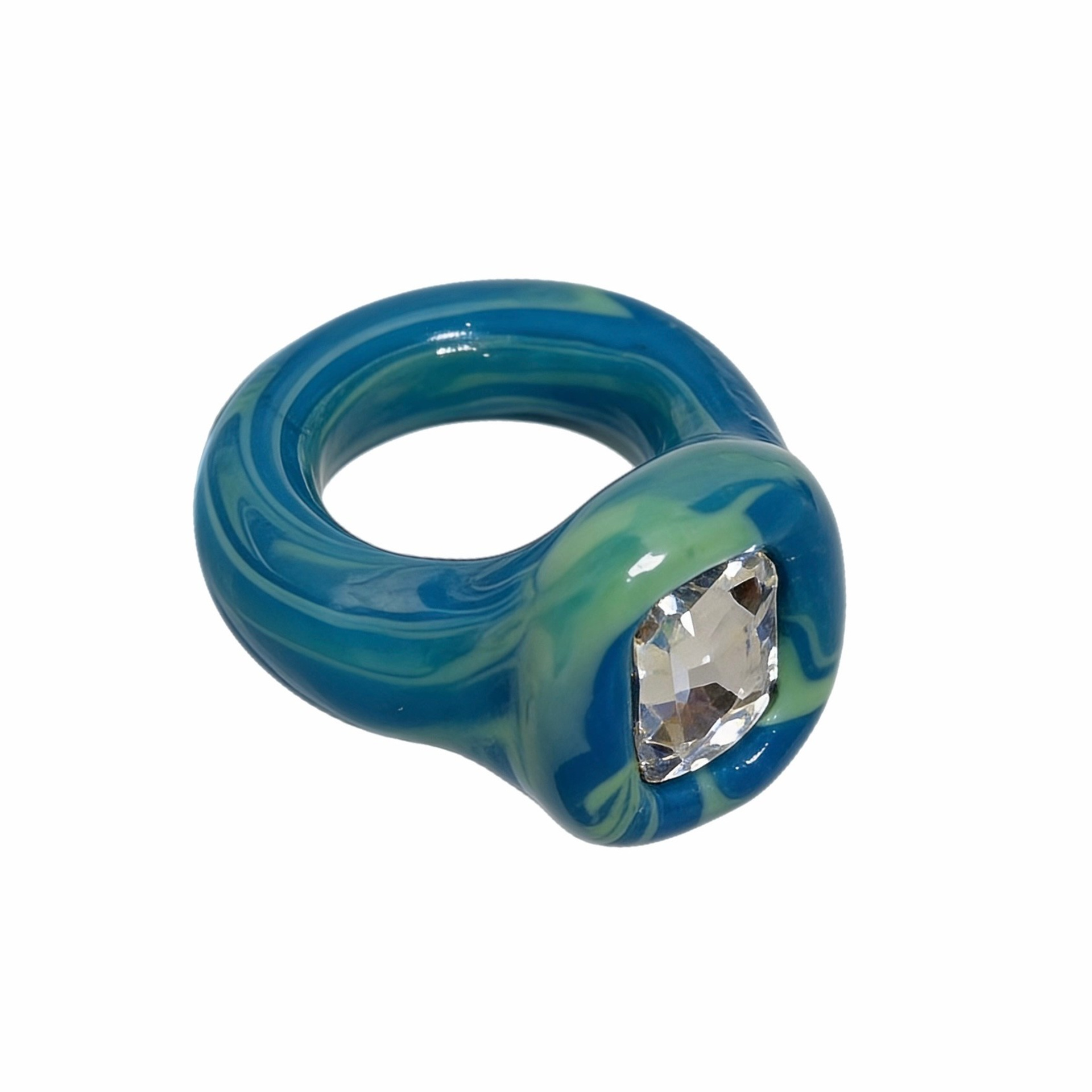 Кольцо АКВАМАРИН. Bloom Bubbles