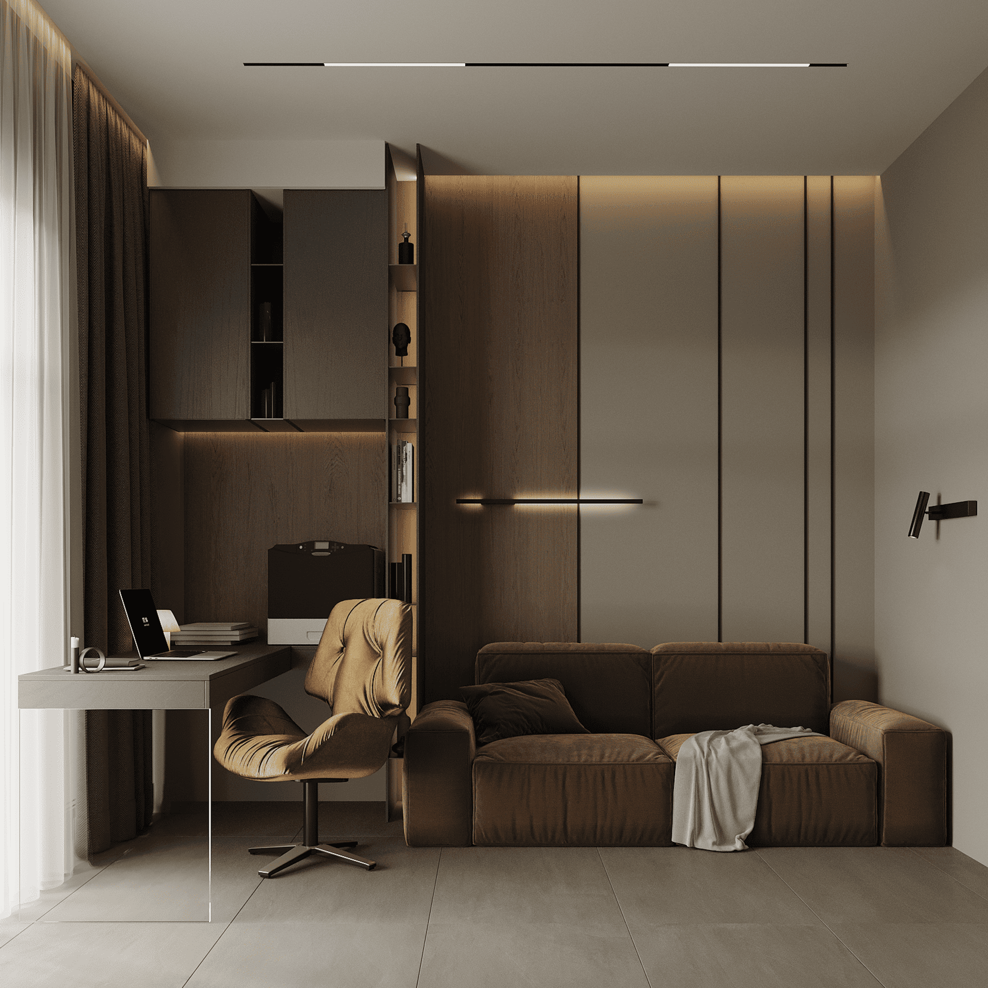 Modern home office for a young man