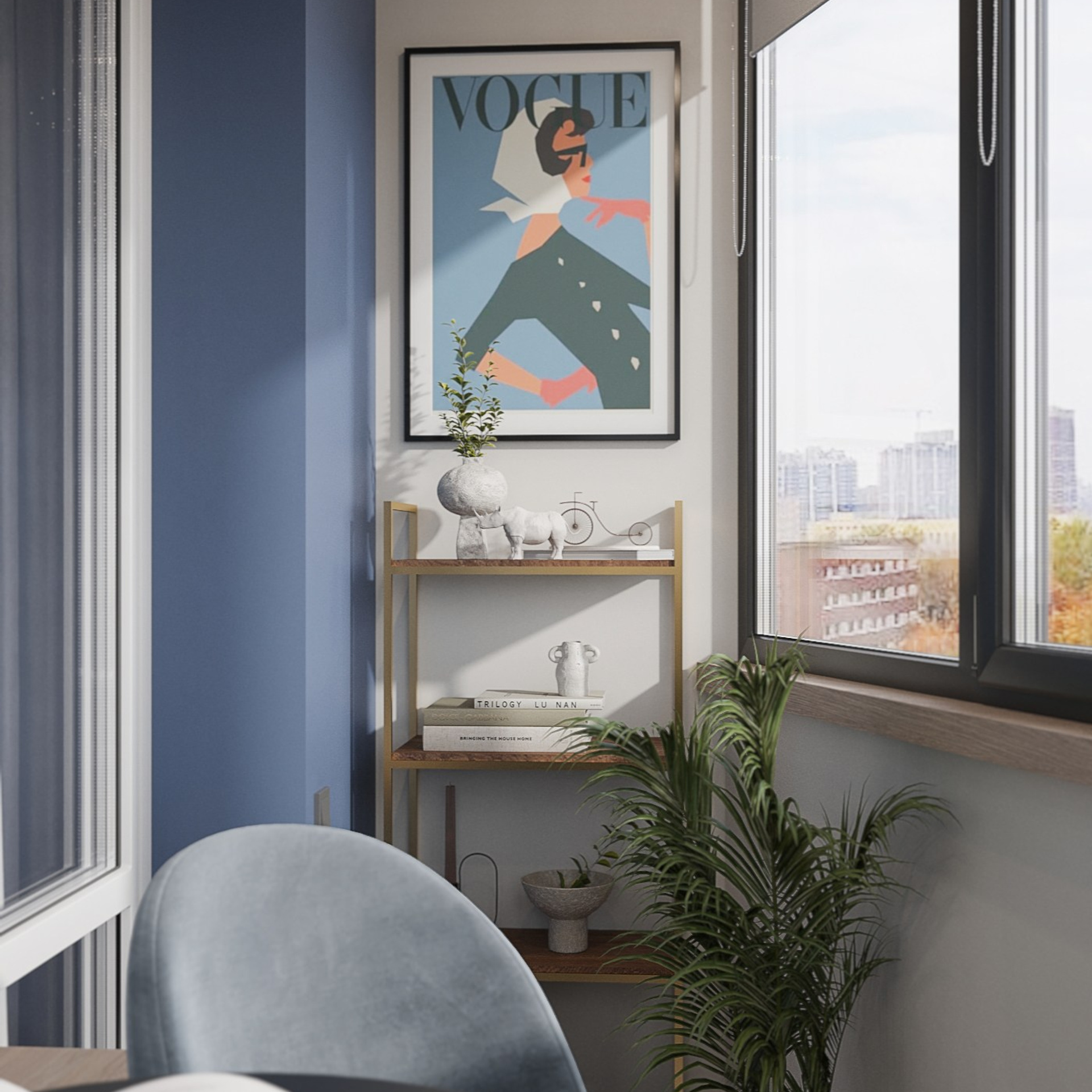 Однакомнатная с яркими акцентами