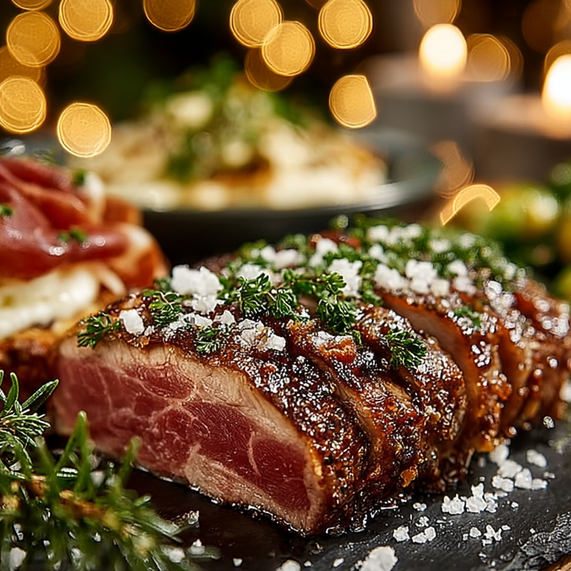 Богатая мясная подача — идеальный визуал для рекламы деликатесов и горячих блюд.