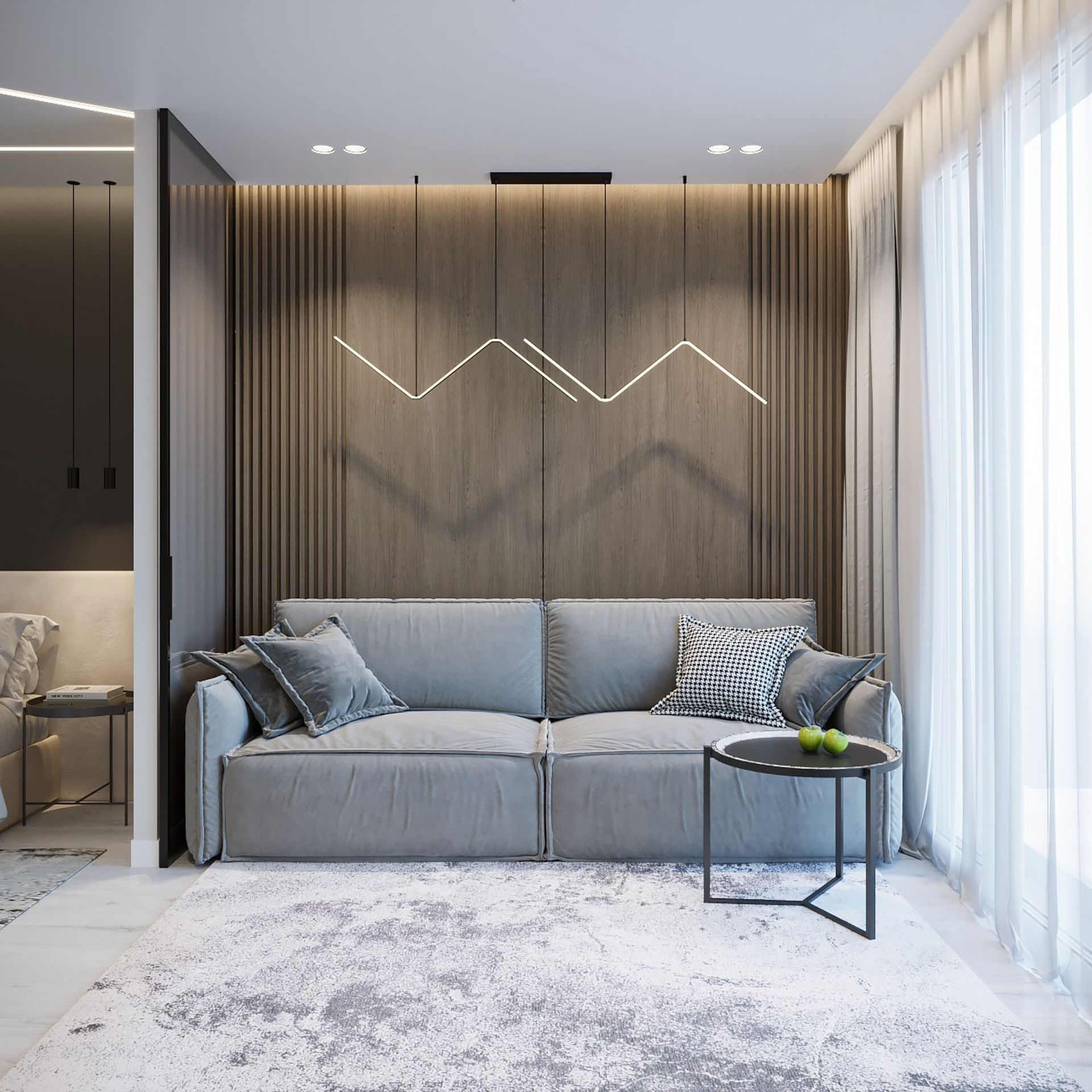 Дизайн-проект квартиры общей площадью 46 кв.м в Дубне