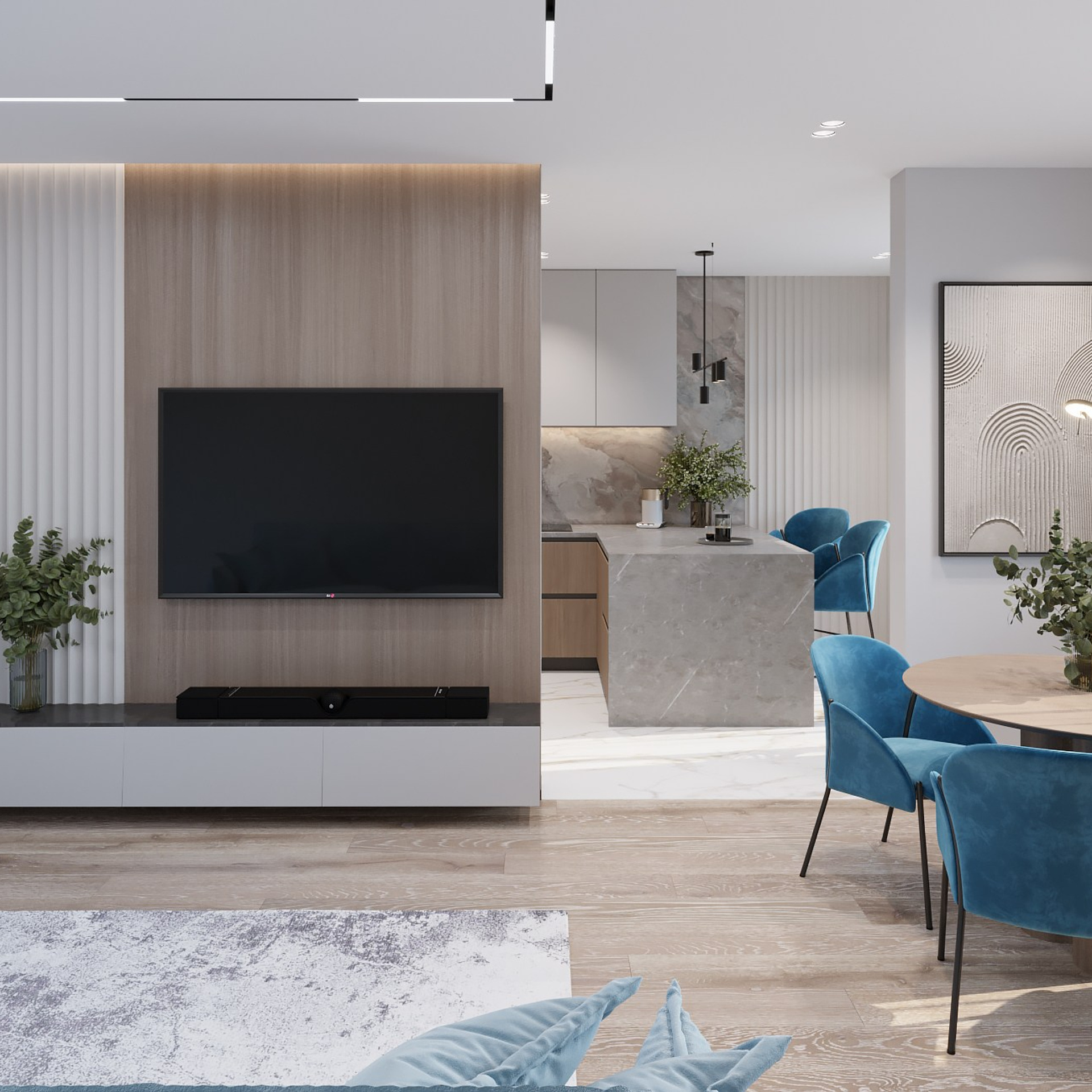 Дизайн-проект квартиры общей площадью 89 кв.м в Дубне