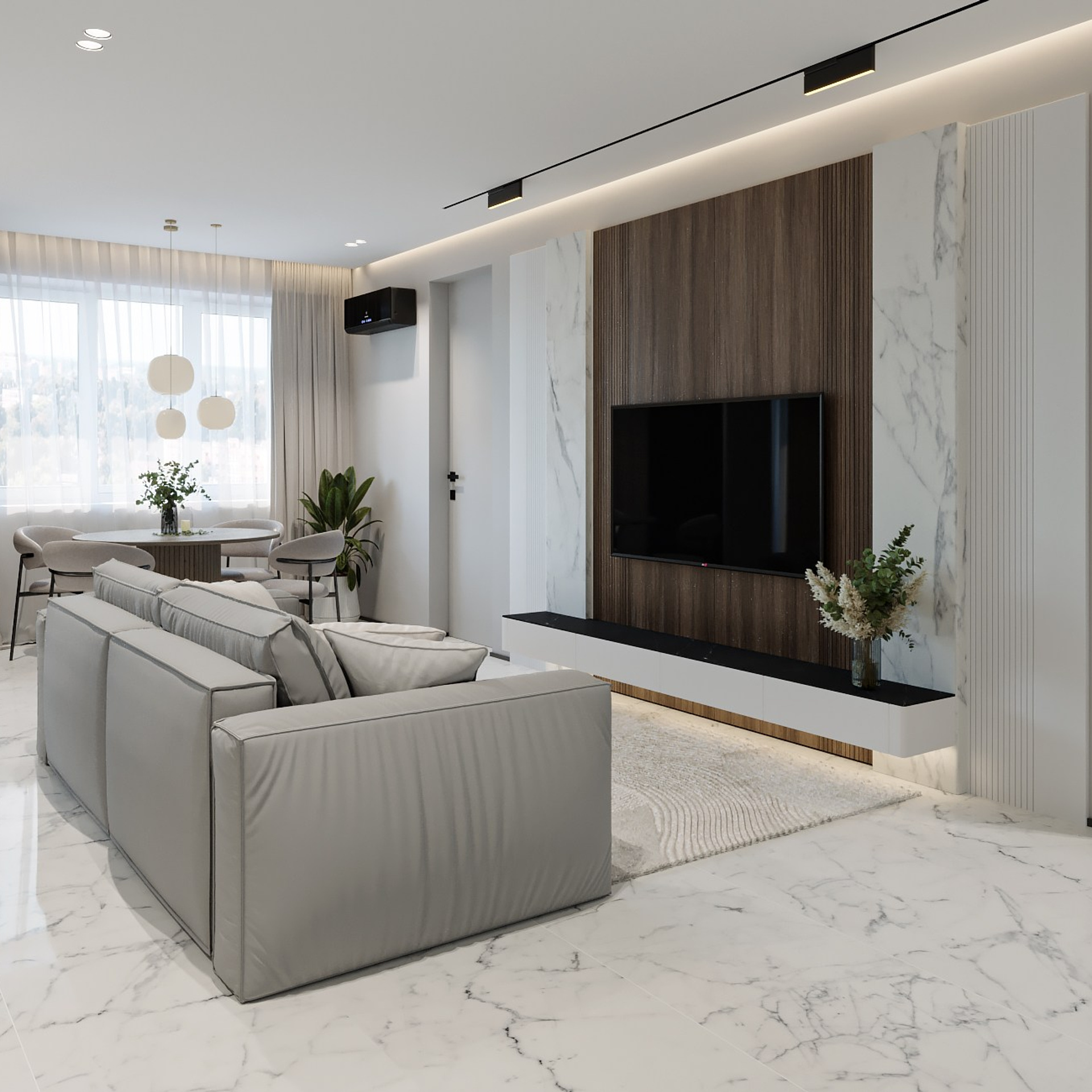 Дизайн-проект квартиры общей площадью&nbsp;89 кв.м в&nbsp;Дубне