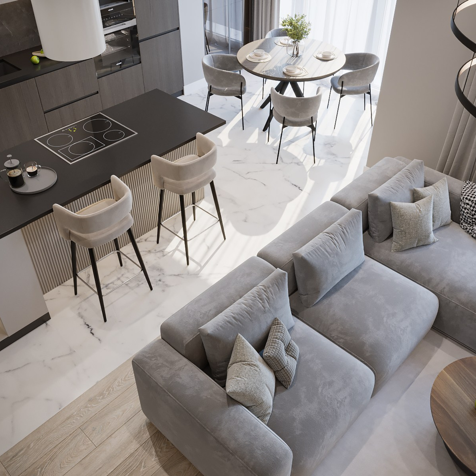 Дизайн-проект 2к квартиры в Дубне