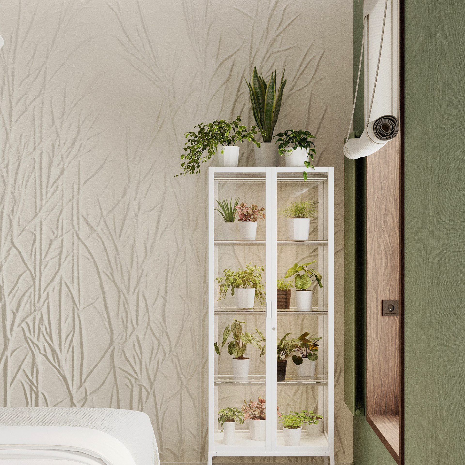 Спальня 20 м². 3D визуализатор интерьера Елена Петрук