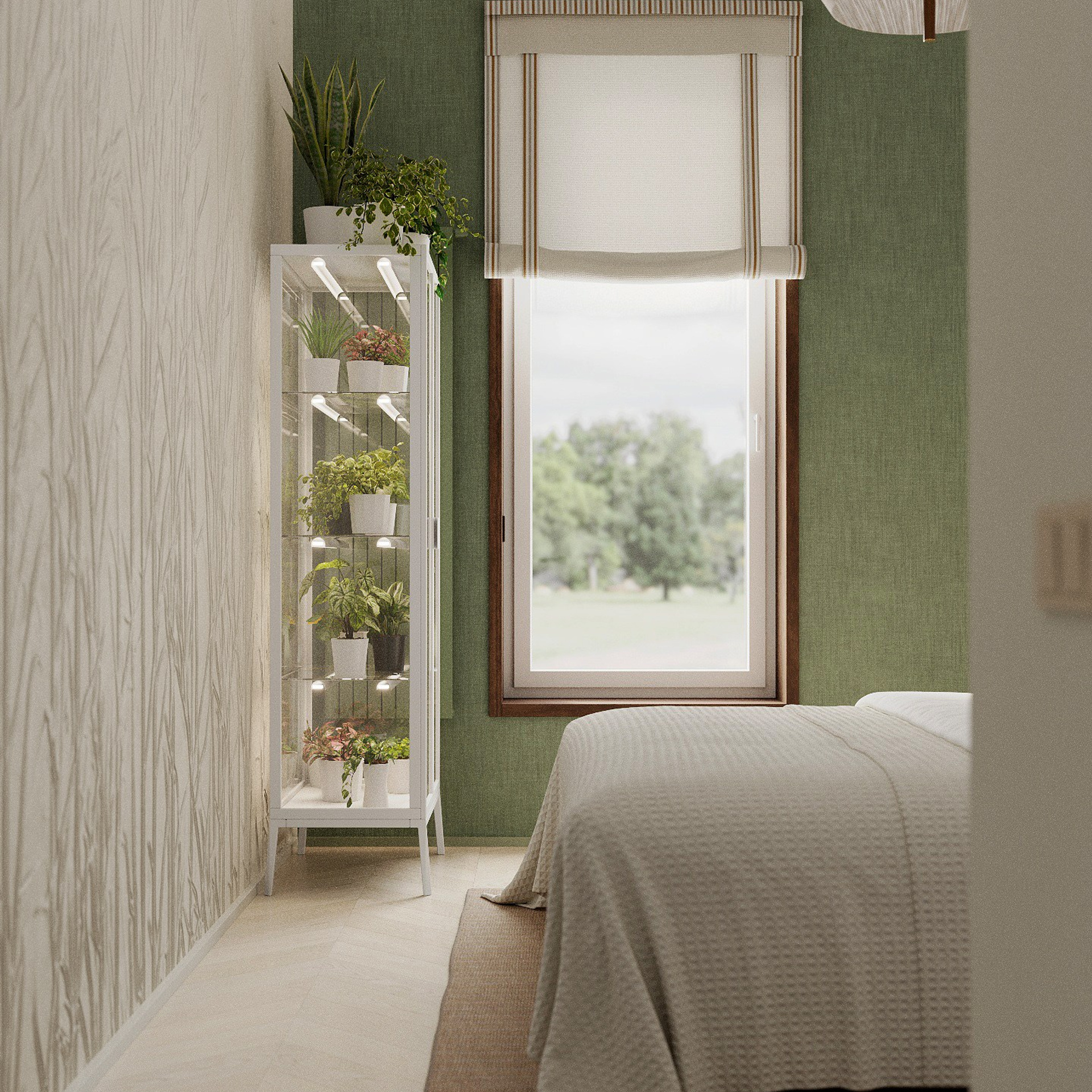 Спальня 20 м². 3D визуализатор интерьера Елена Петрук