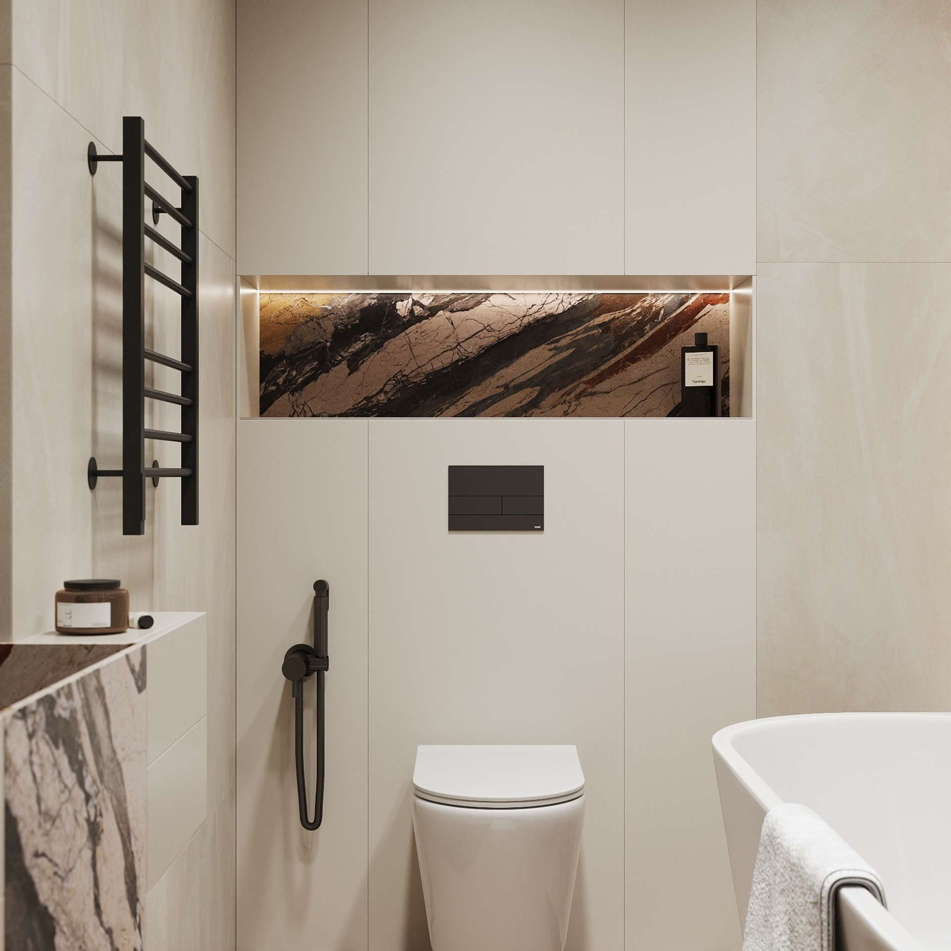 КВАРТИРА UNO 92,9 м². 3D визуализатор интерьера Елена Петрук