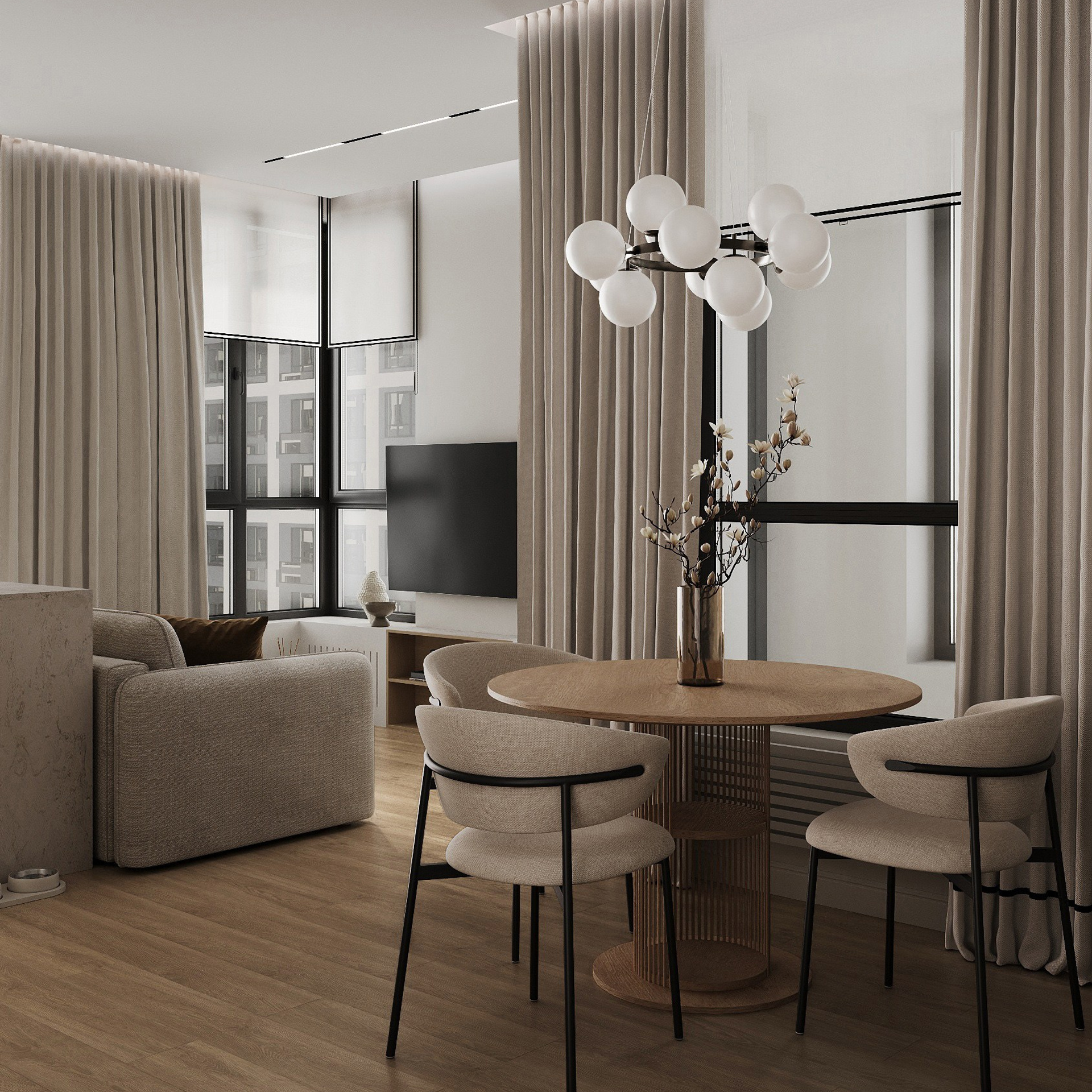 КУХНИ-ГОСТИННЫЕ. 3D визуализатор интерьера Елена Петрук