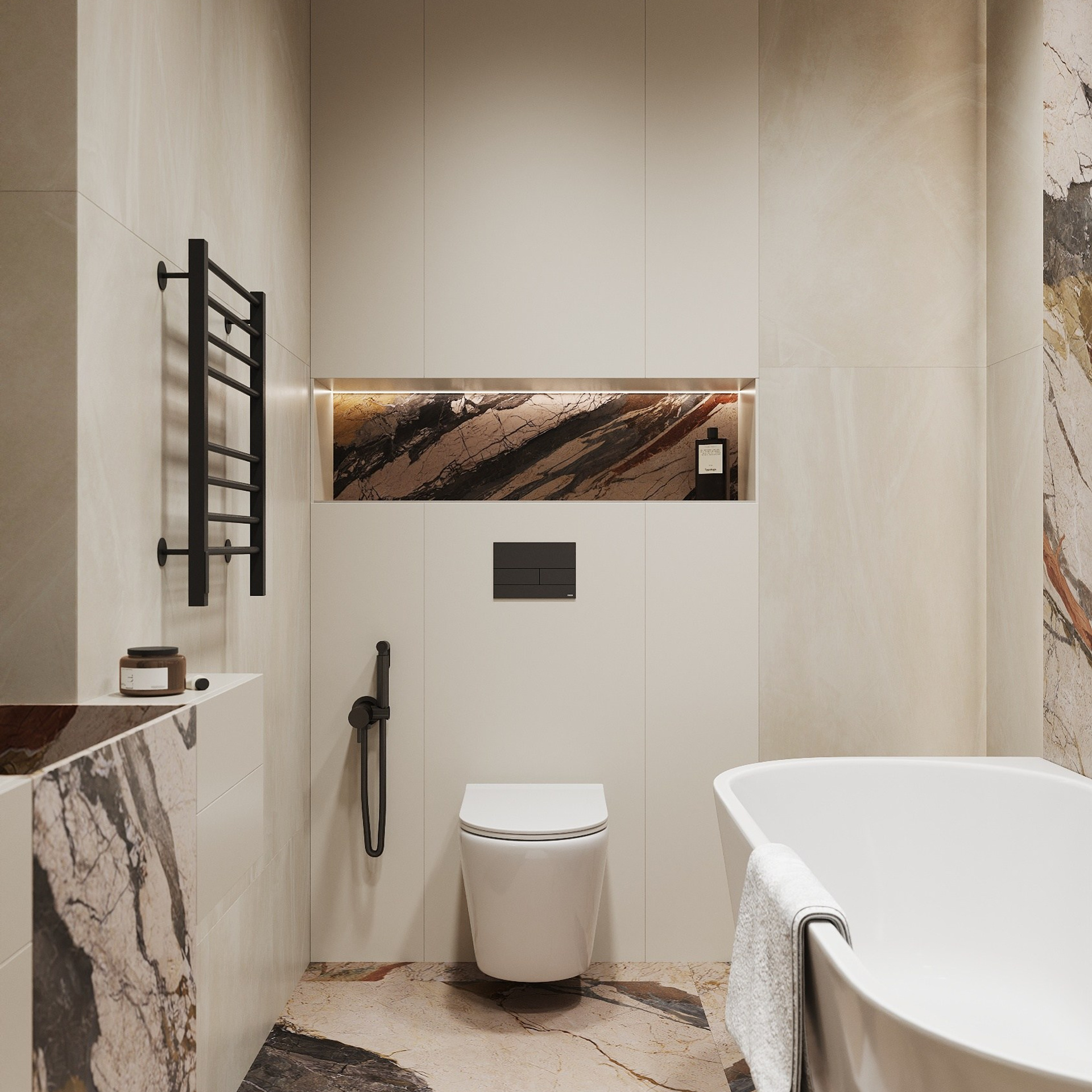 КВАРТИРА UNO 92,9 м². 3D визуализатор интерьера Елена Петрук