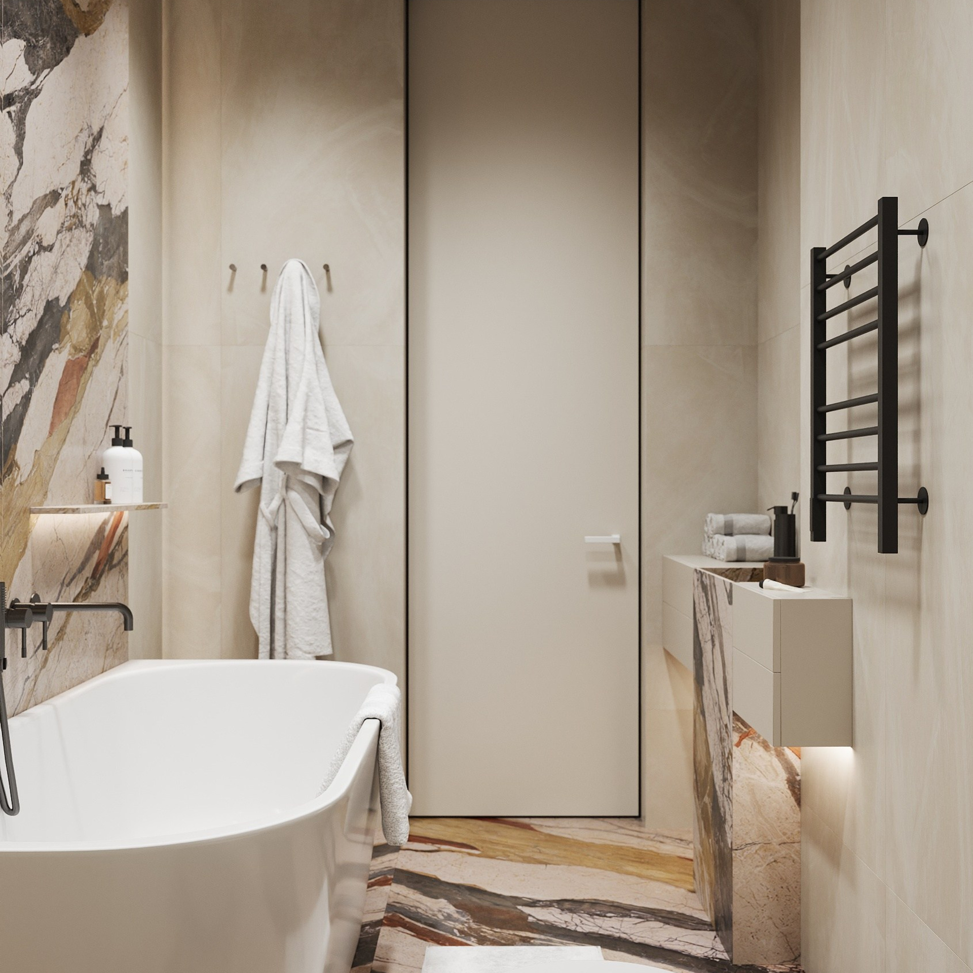 КВАРТИРА UNO 92,9 м². 3D визуализатор интерьера Елена Петрук