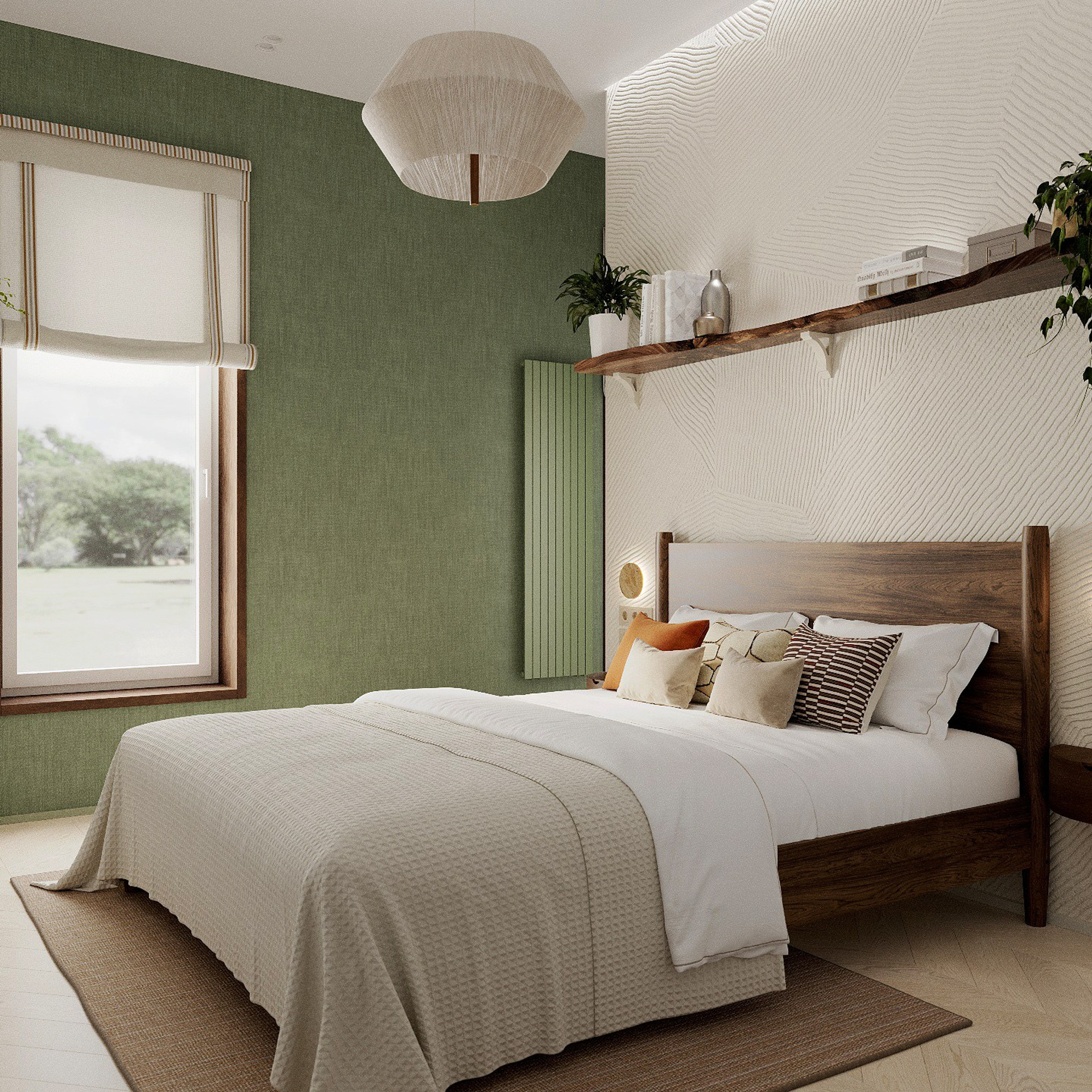 Спальня 20 м². 3D визуализатор интерьера Елена Петрук