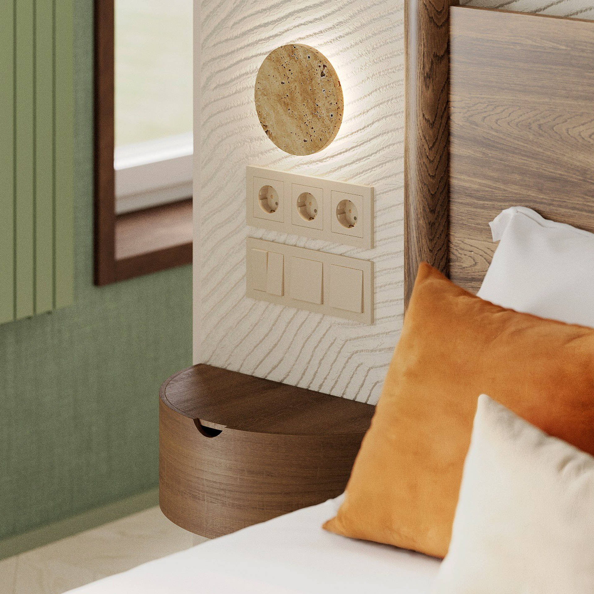 Спальня 20 м². 3D визуализатор интерьера Елена Петрук