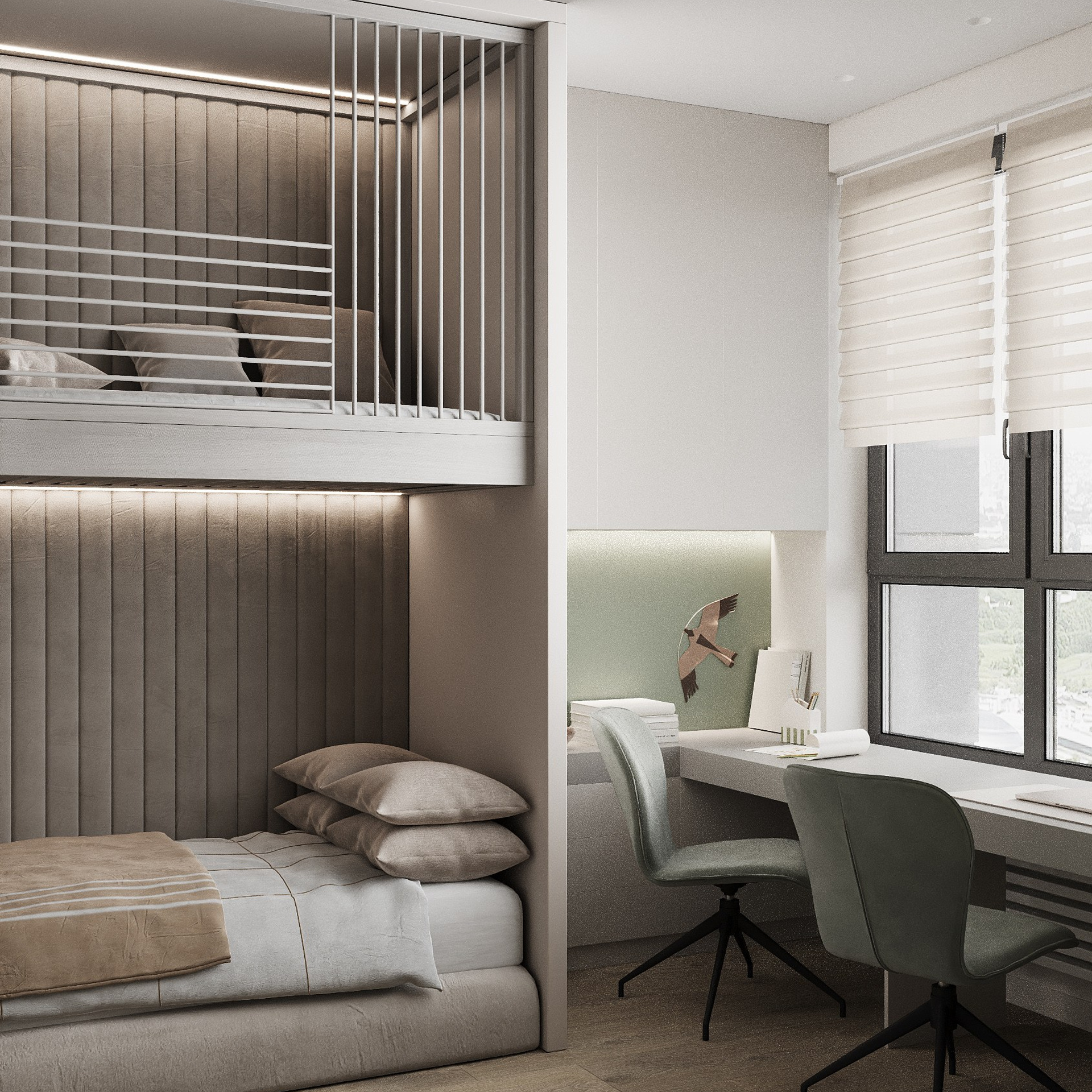 КВАРТИРА UNO 92,9 м². 3D визуализатор интерьера Елена Петрук