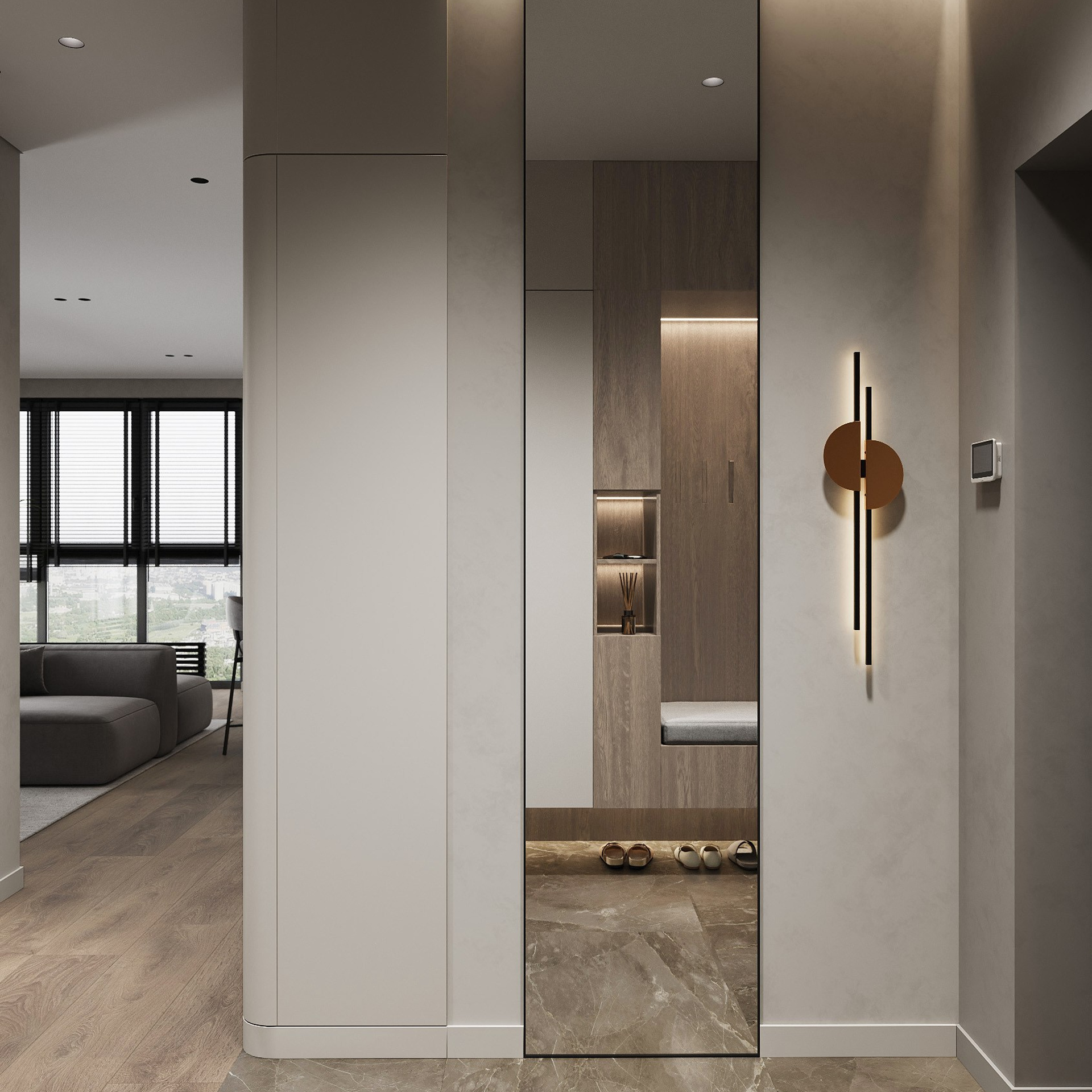 КВАРТИРА UNO 92,9 м². 3D визуализатор интерьера Елена Петрук