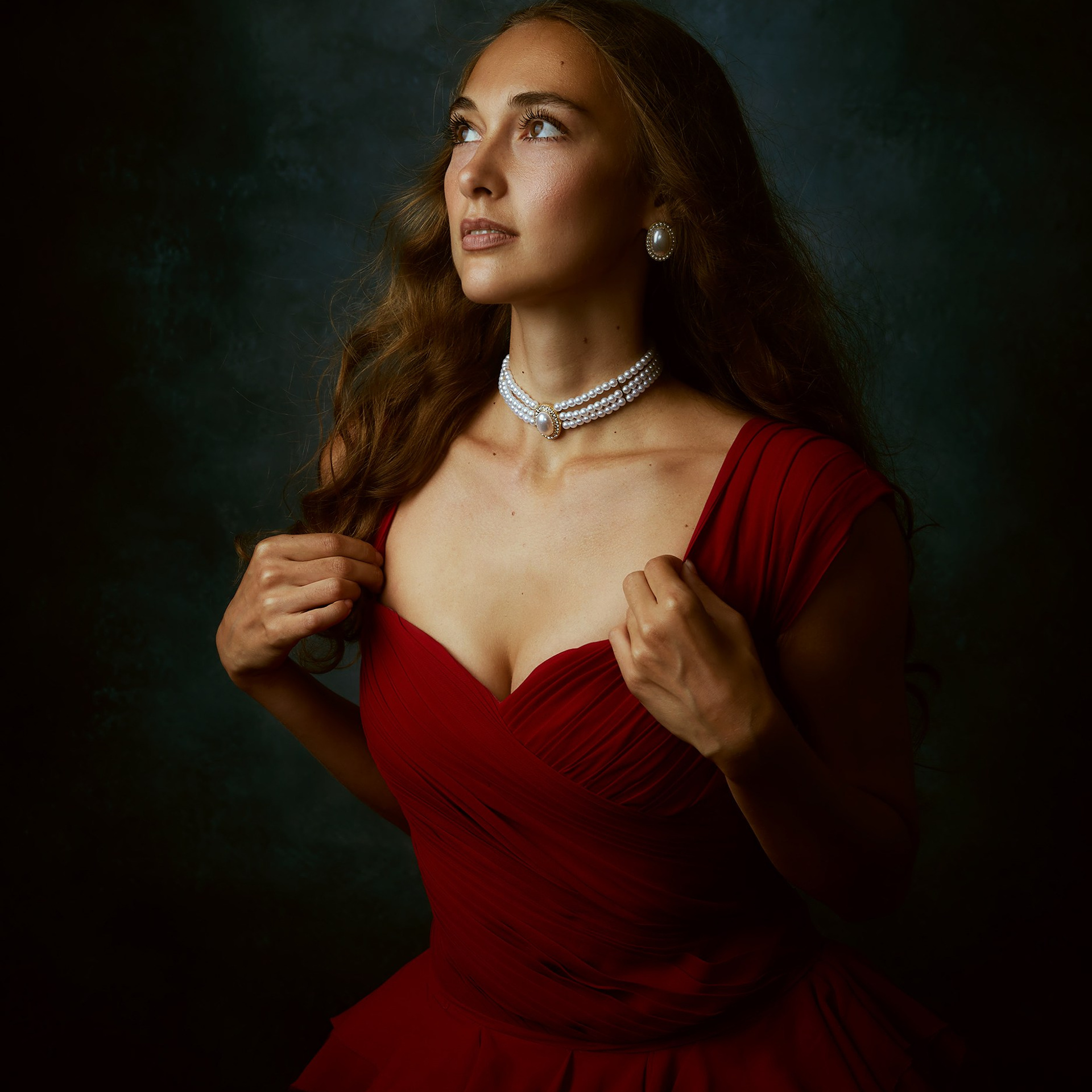 Творческая фотосессия» Красное платье»