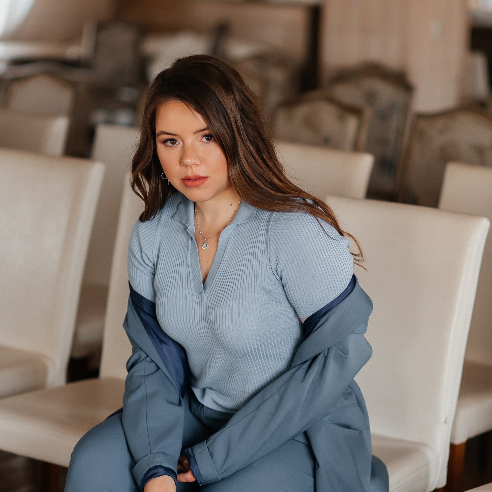 Марина. Съёмка в ресторане