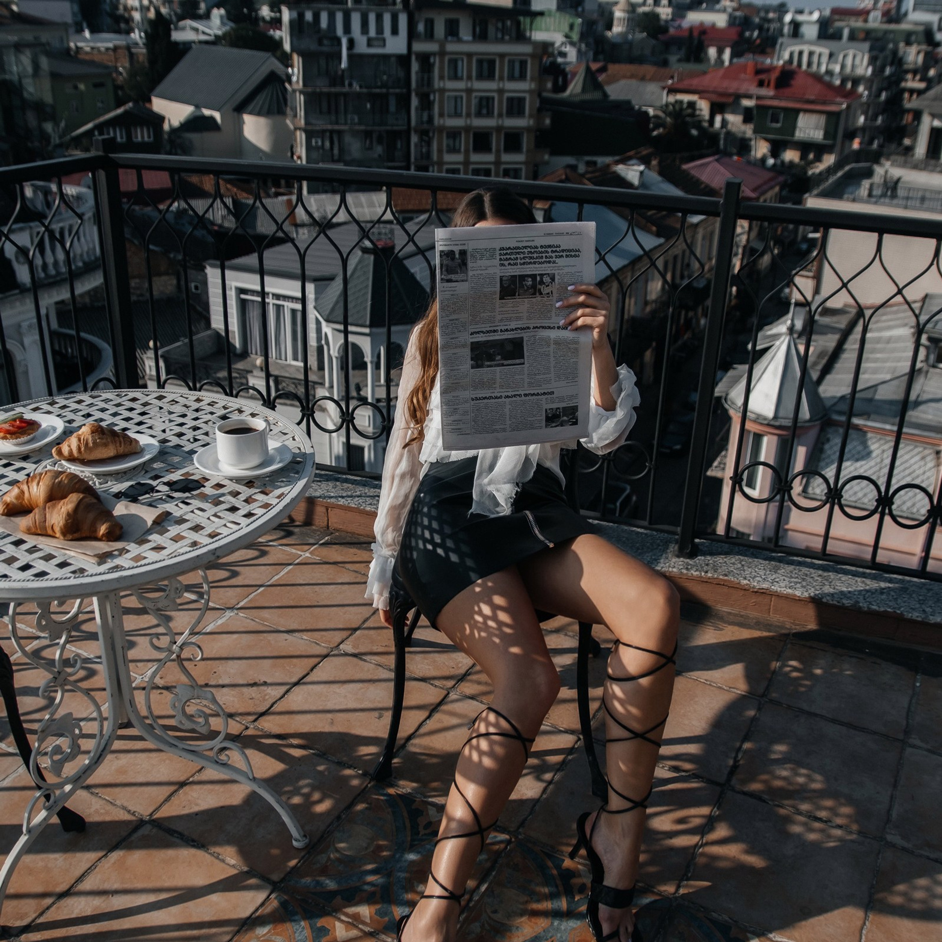 Вероника. Съёмка на крыше