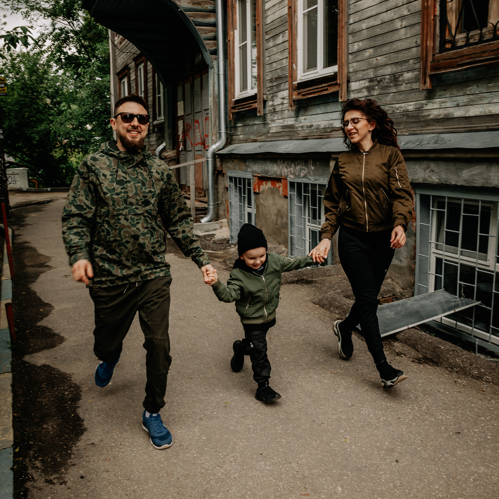 Семейная съемка в центре города