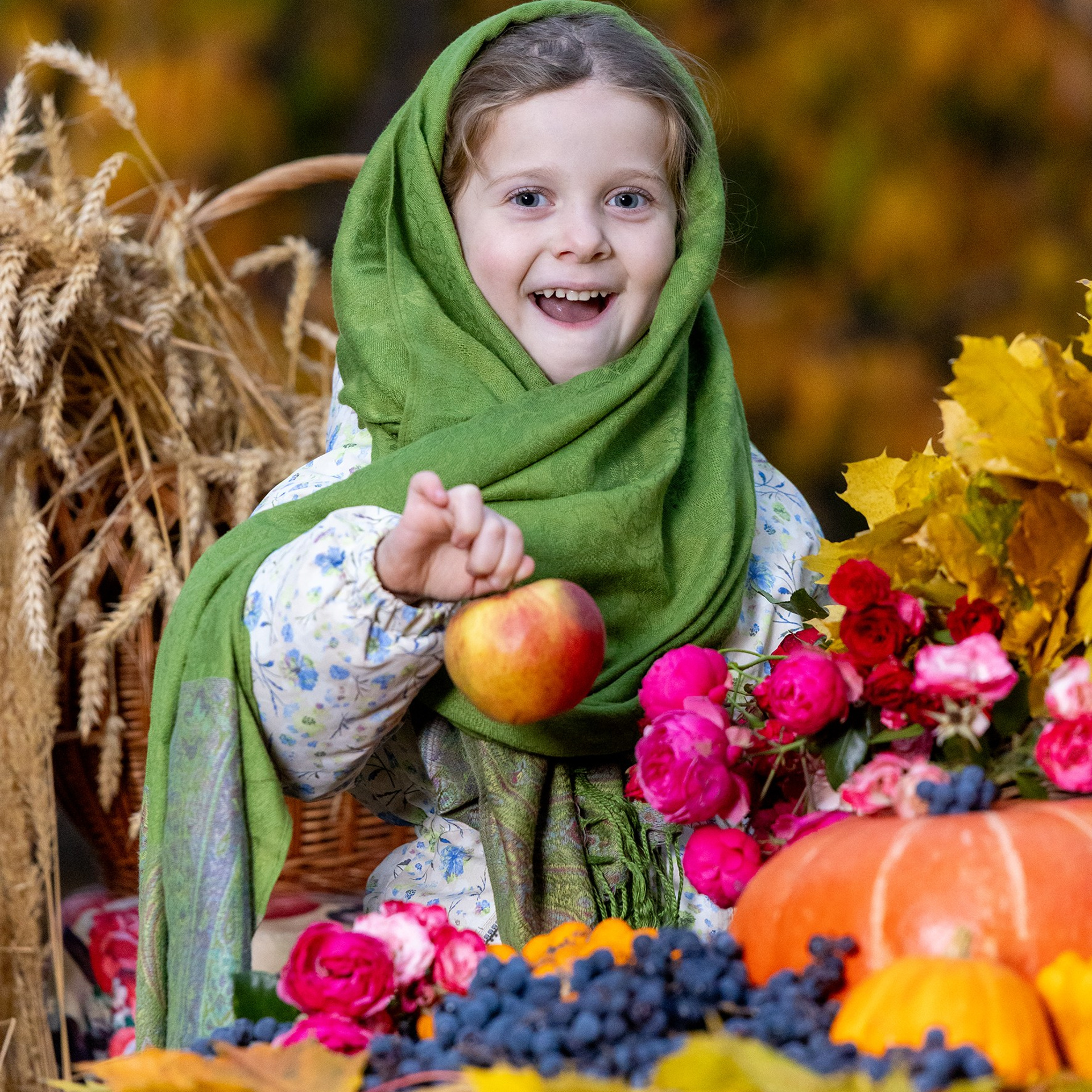 Осенняя импровизация на улице для семьи.